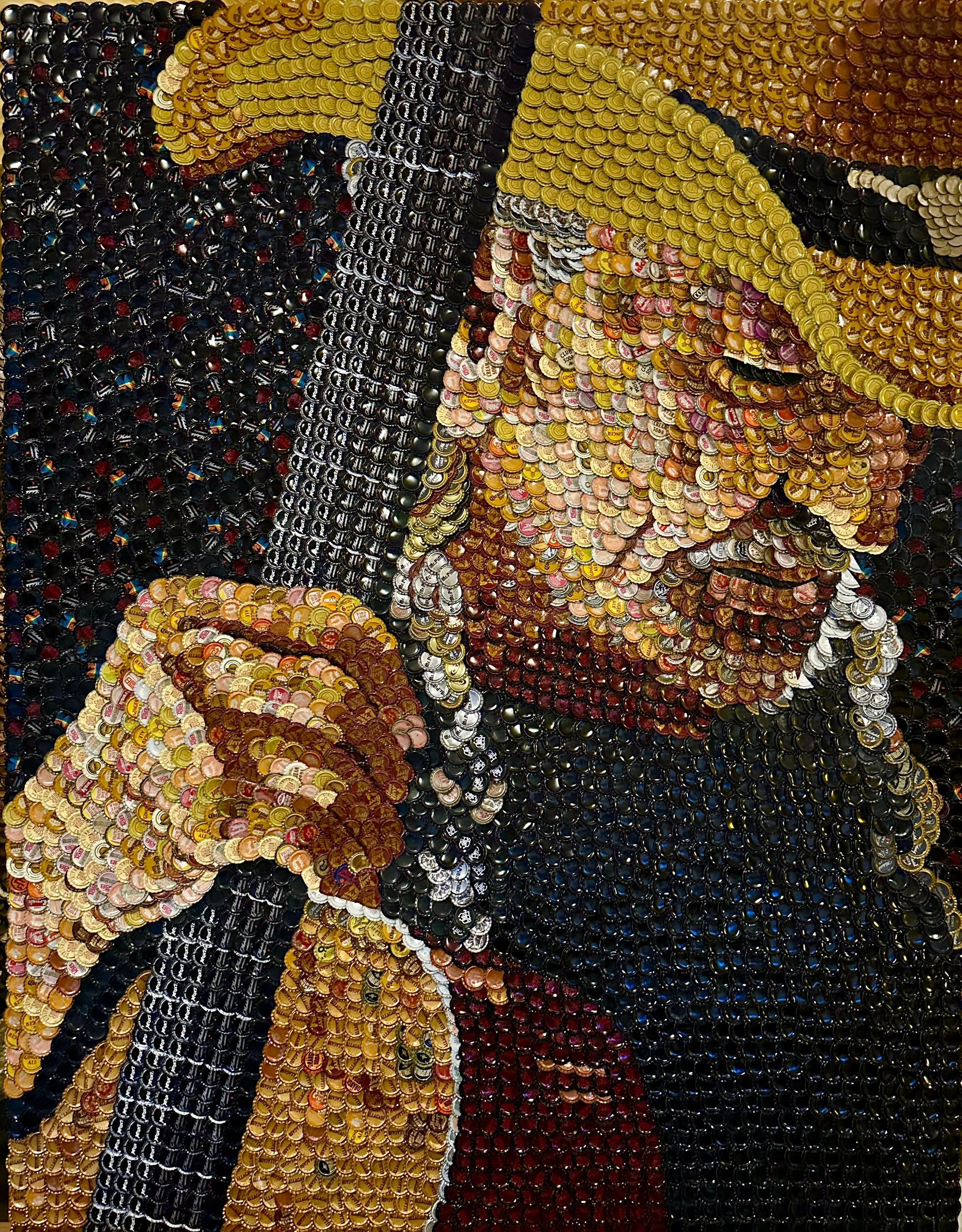 WILLIE NELSON WITH GUITAR
Molly B. Right Bottle Cap Art

