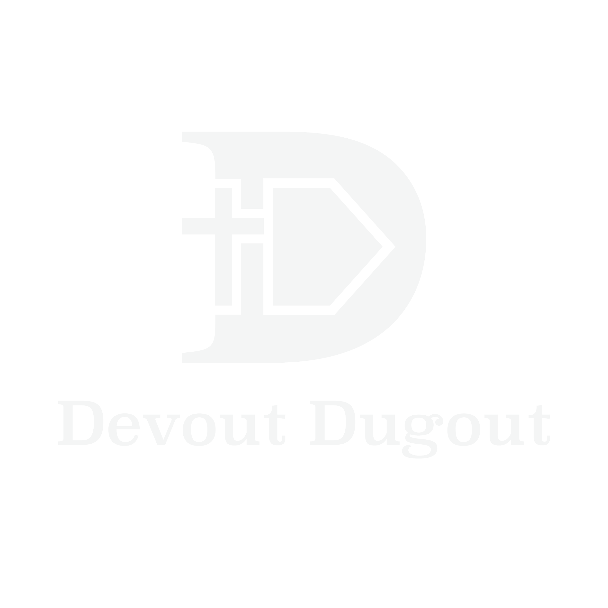 Logo for Devout Dugout, and the text 'Devout Dugout' underneath.