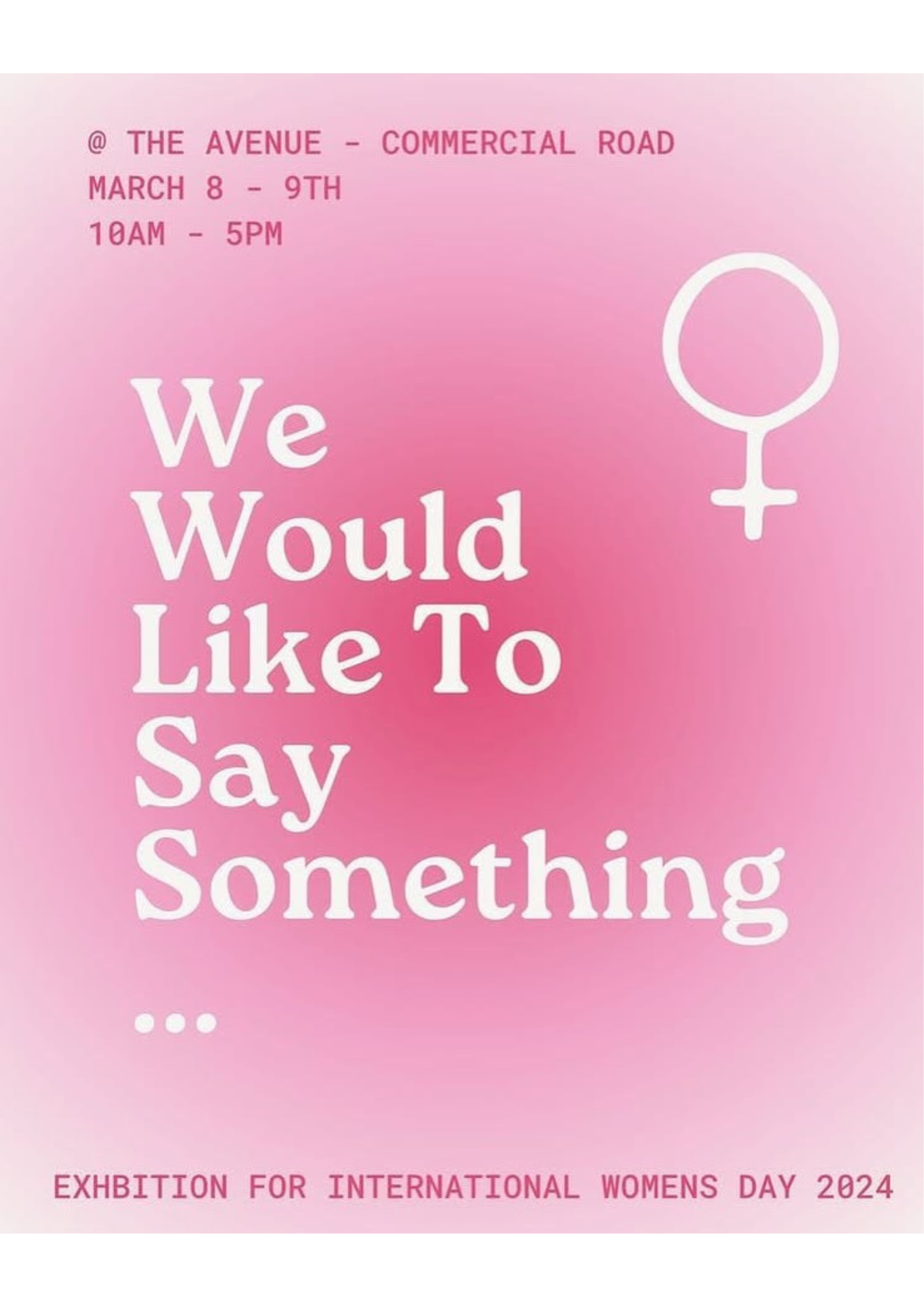 we would liek to say somethin pster.png