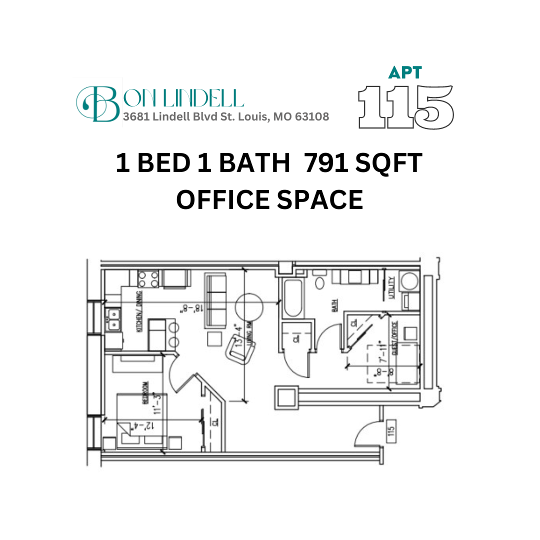 Apartment 115 - 1 bed 1.5