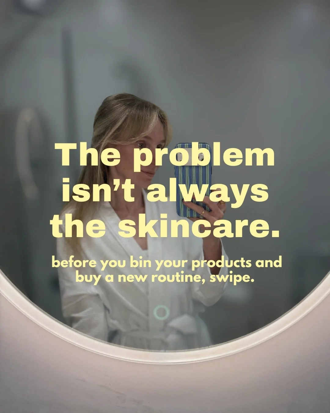 One spot and suddenly your entire skincare goes in the bin.. we&rsquo;ve all been there 😂

But before you bin your moisturiser or buy another serum, take a step back.

Where are you in your cycle? Have you been stressed? Using your actives more ofte