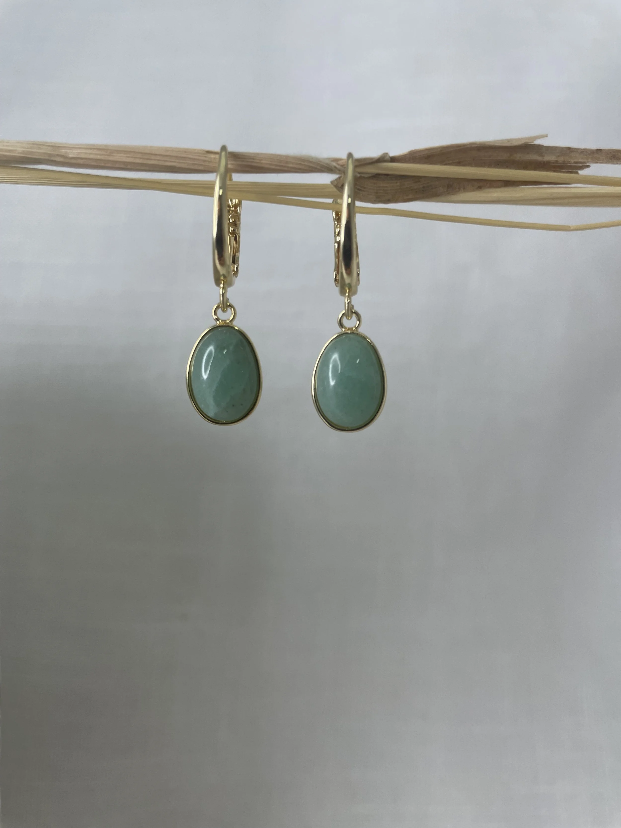 Green Jade Earrings