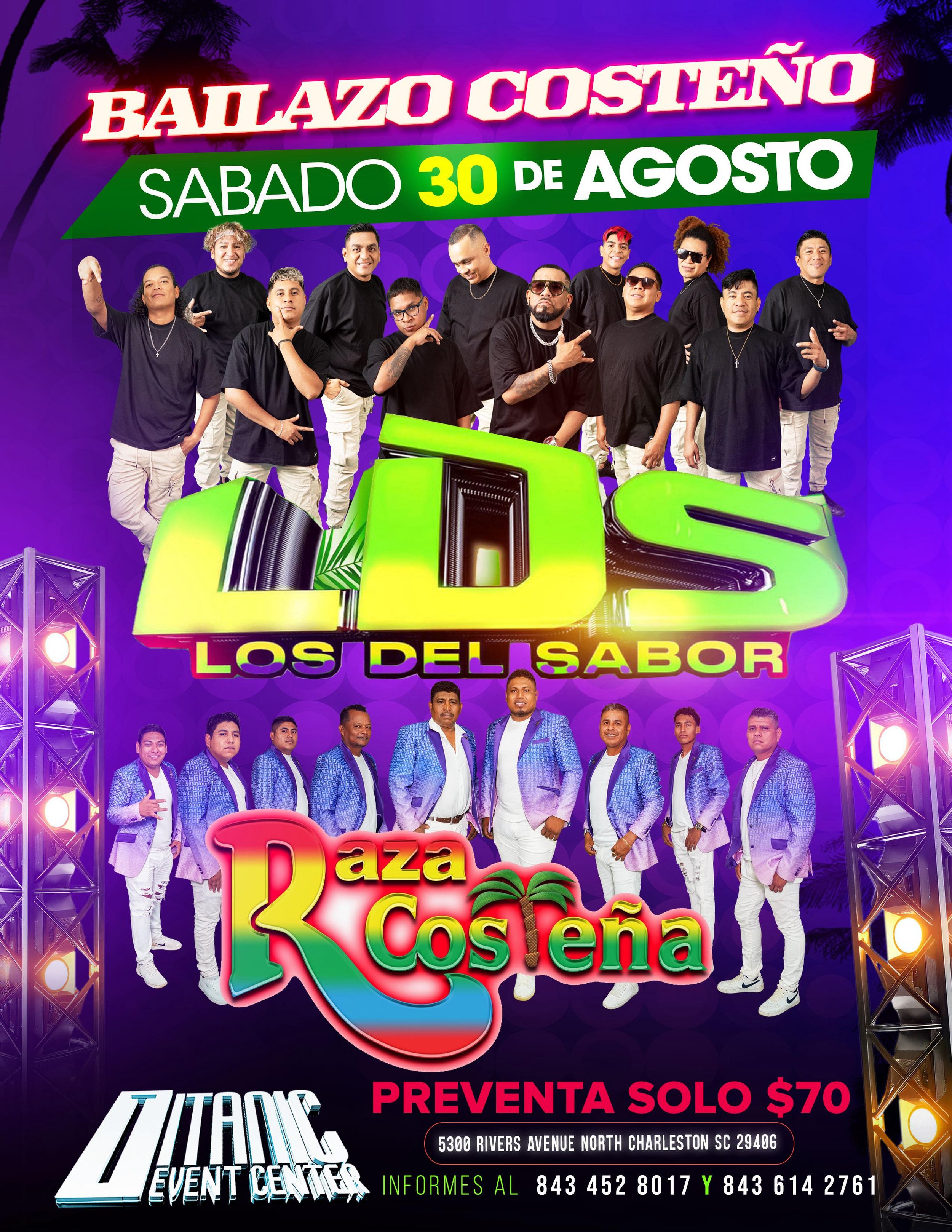 Sabado 30 Agosto - TITANIC EVENT CENTER