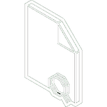 Outline of a film or document with a magnifying glass.