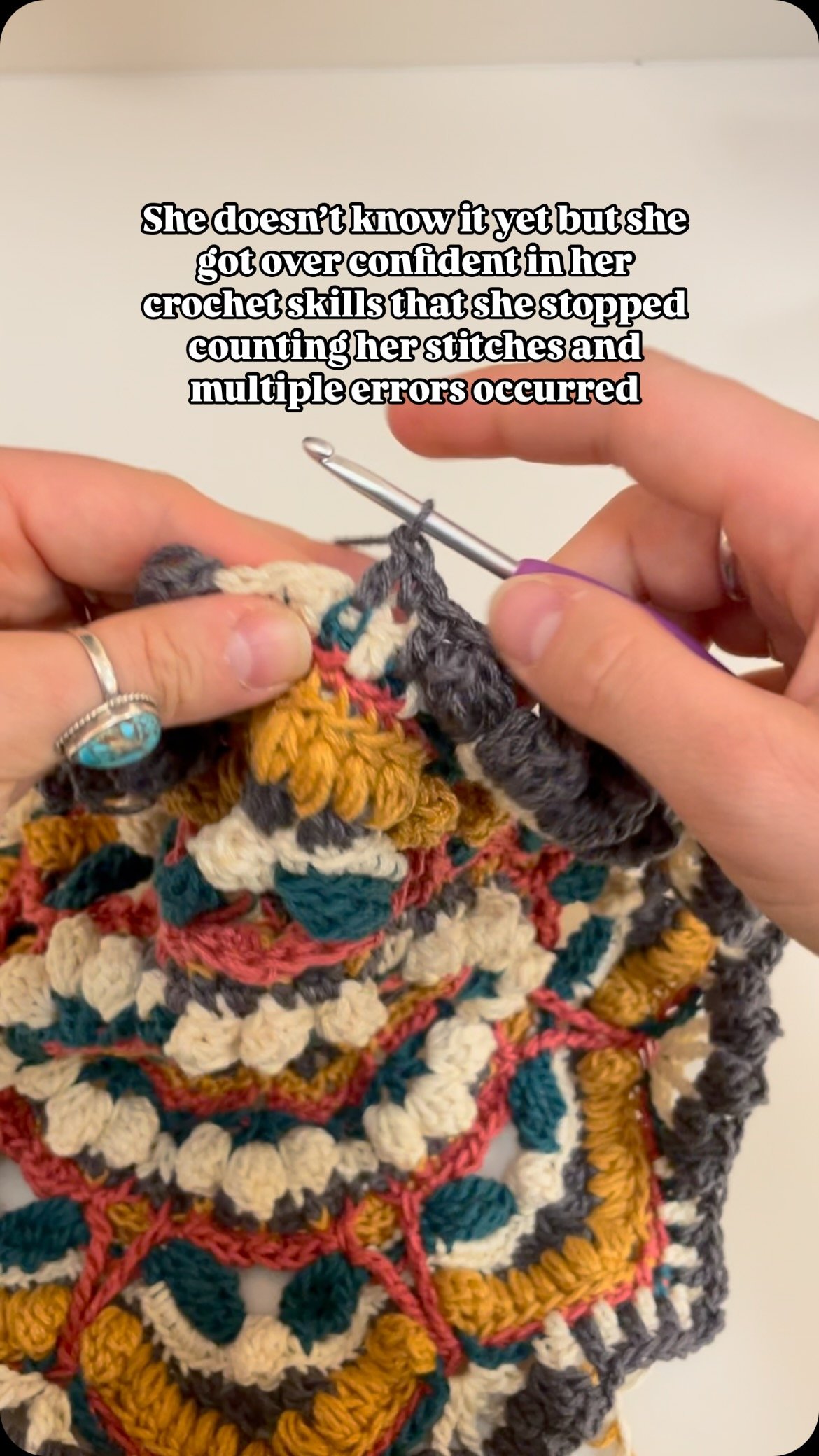 So many missed chain 1s ughhh..
.
Also am I late to this trend, prob. Do I care, no.
.
.
Anyone else been crocheting so long they are way too confident and don’t count anymore🫣 or that just me