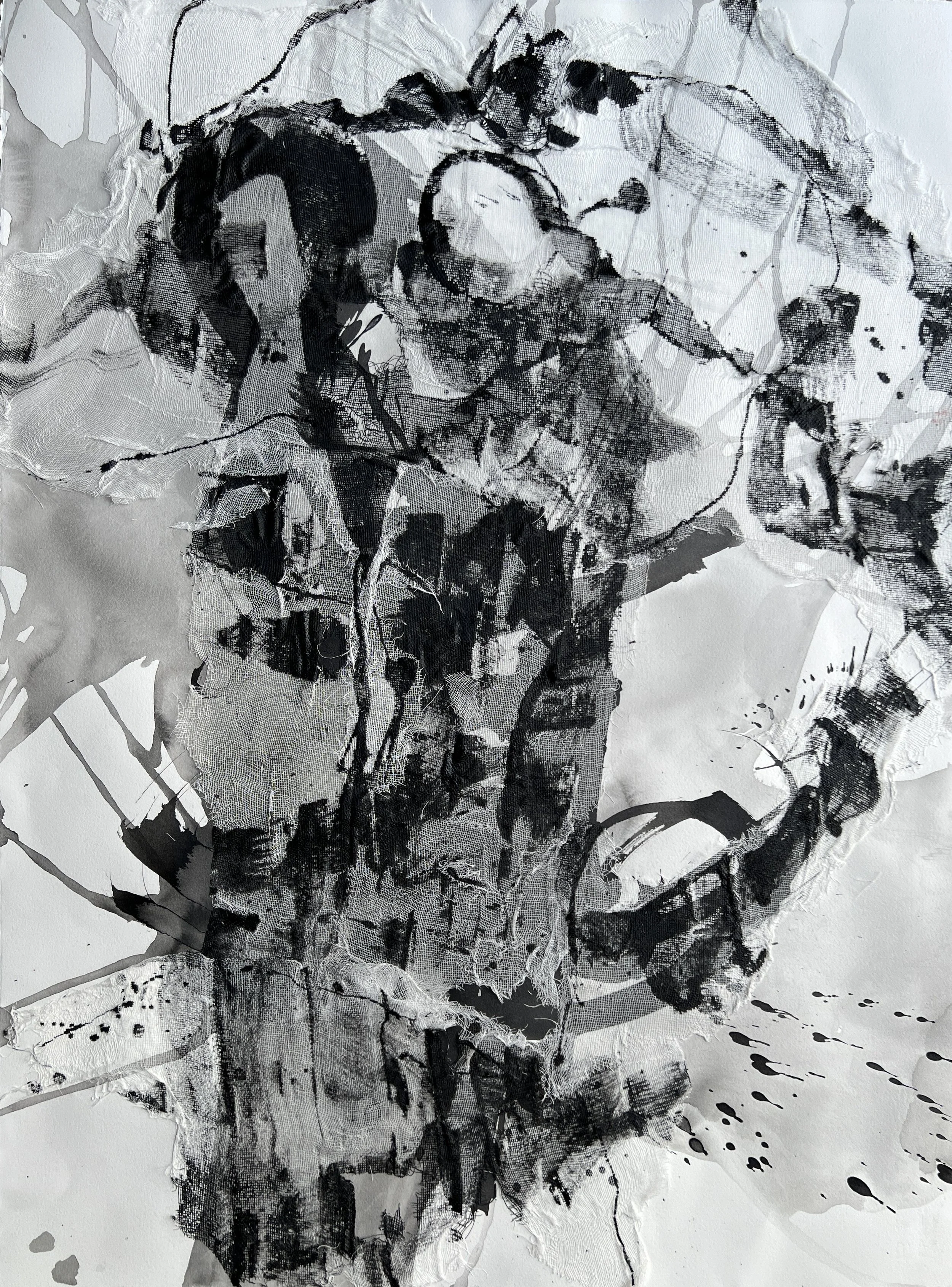 UNTITLED, mixed media on paper, 30"x22"