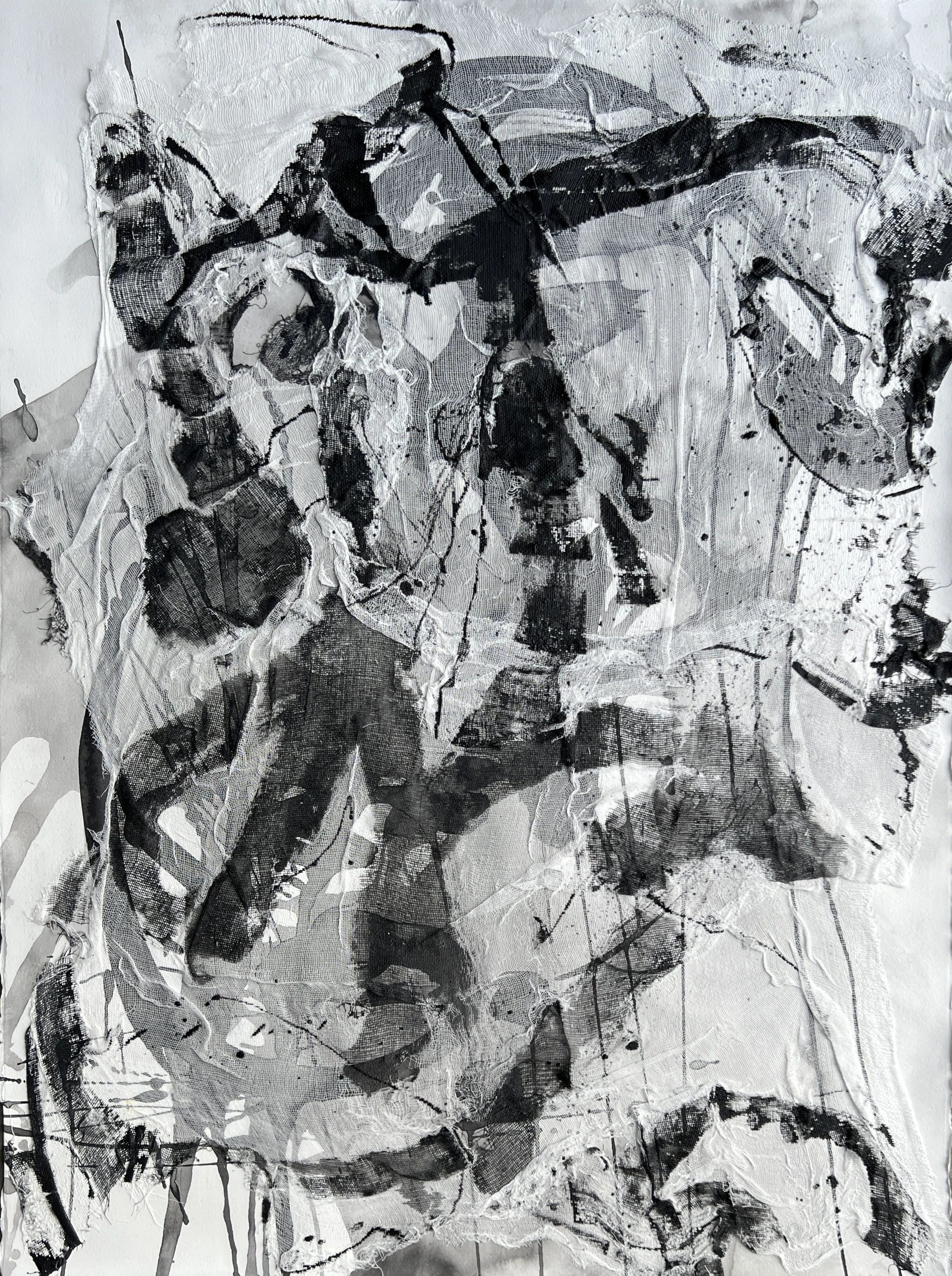 UNTITLED, mixed media on paper, 30"x22"