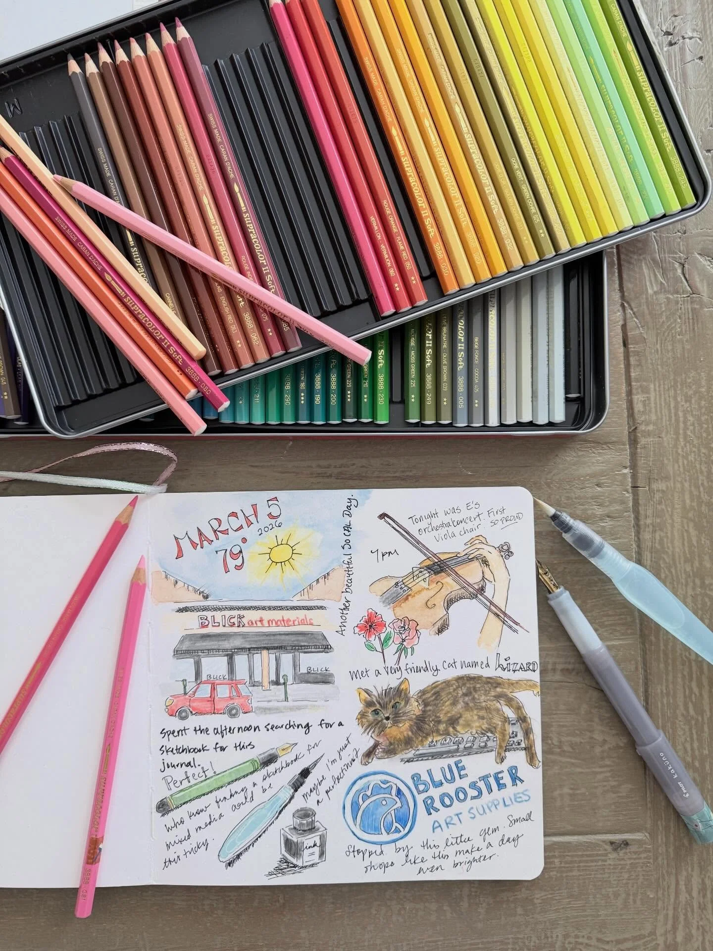 Lately I&rsquo;ve been sketching analog again.
Little scenes, small moments, things I don&rsquo;t want to forget. Just a page from real life.

I&rsquo;m trying to notice the ordinary more closely. The quiet details of a day that might otherwise slip 