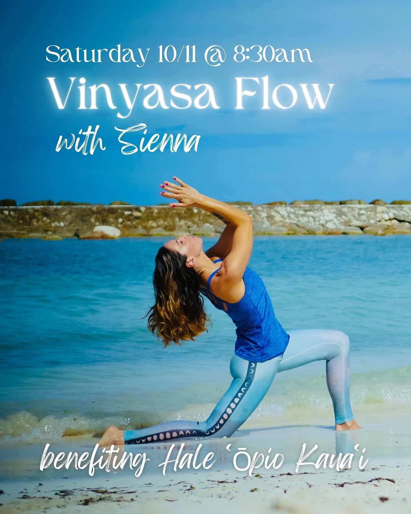 🌺 Vinyasa Flow with Special Guest Sienna Creasy benefiting @haleopiokauai 

We&rsquo;re so excited to welcome Sienna back to La Vida Fitness &amp; Wellness in Koloa Village! Her classes are fun, full of energy, and sprinkled with her great sense of 