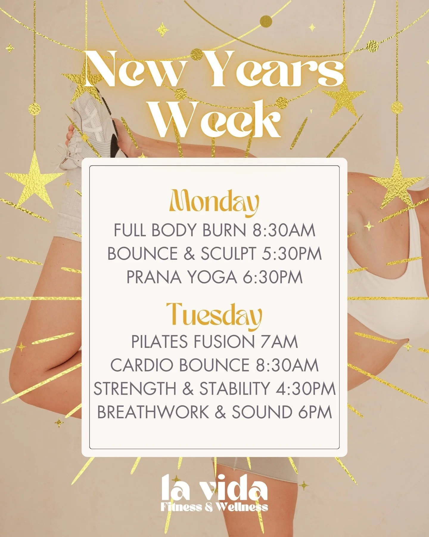 🥂✨Cheers to movement, community, and ending the year on a high note!

Let&rsquo;s move into the new year feeling energized, aligned, and proud of the work we put in. 🙌🏽

Here&rsquo;s some changes to look out for this week:

✨ New Year&rsquo;s Eve 