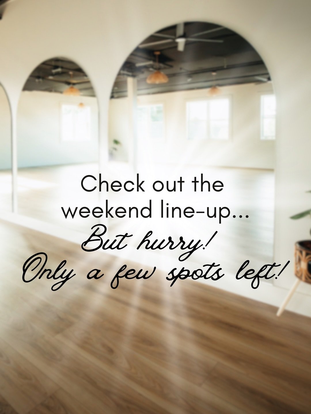 Energy? Alignment? Reset? You choose.

Saturday is stacked.
Sunday seals it.

Cardio. Strength. Alignment. Breath.
Whatever you need this weekend &mdash; we&rsquo;ve built it intentionally.

The results you want are built in the weeks you don&rsquo;t