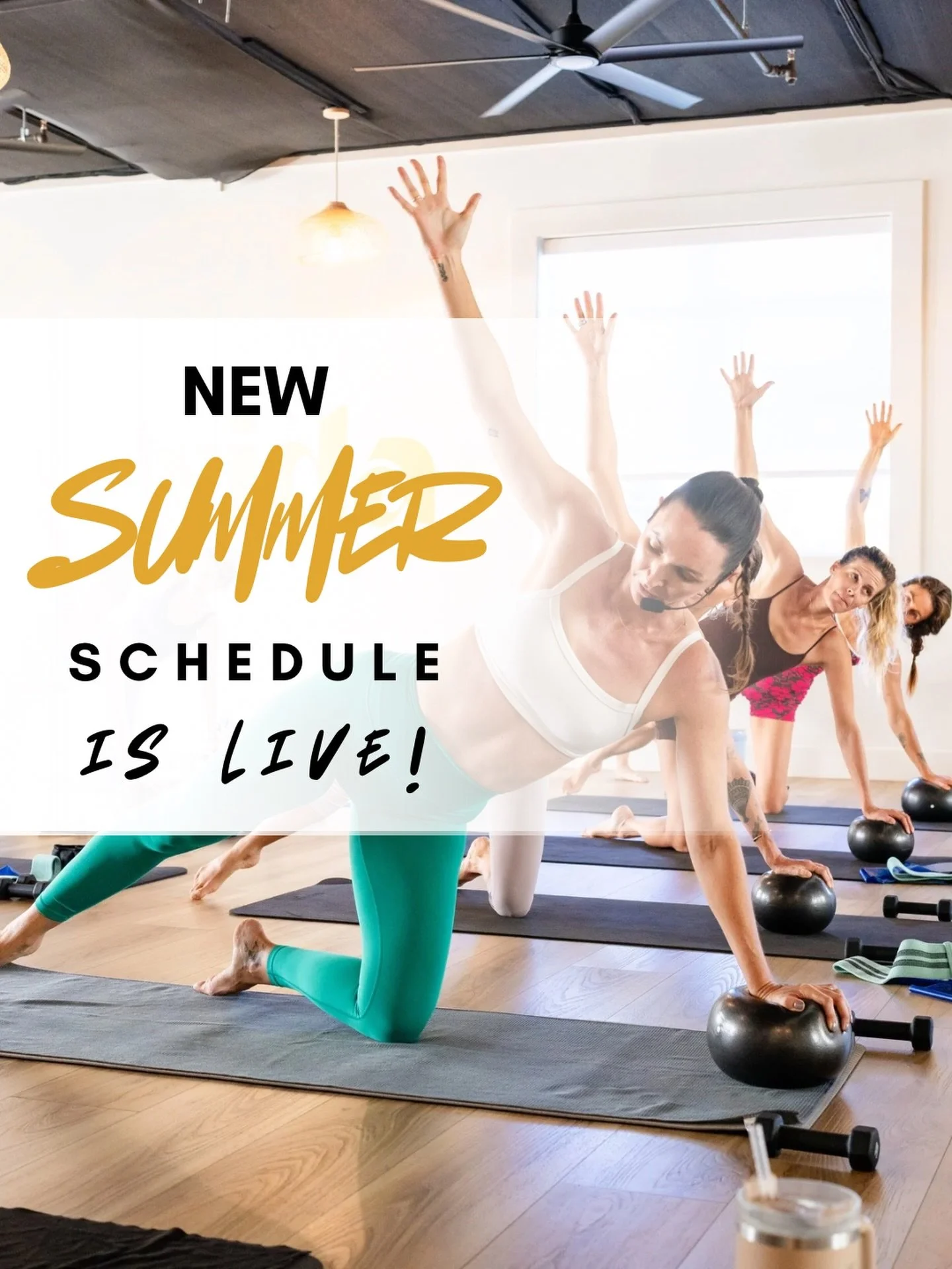 Summer is just around the corner, and we&rsquo;re adjusting our rhythm at the studio to match! ☀️

Starting in June until the end of July, we&rsquo;re making a few shifts to keep your routine feeling fresh and centered:

⚡️Tuesdays &amp; Thursdays: 8