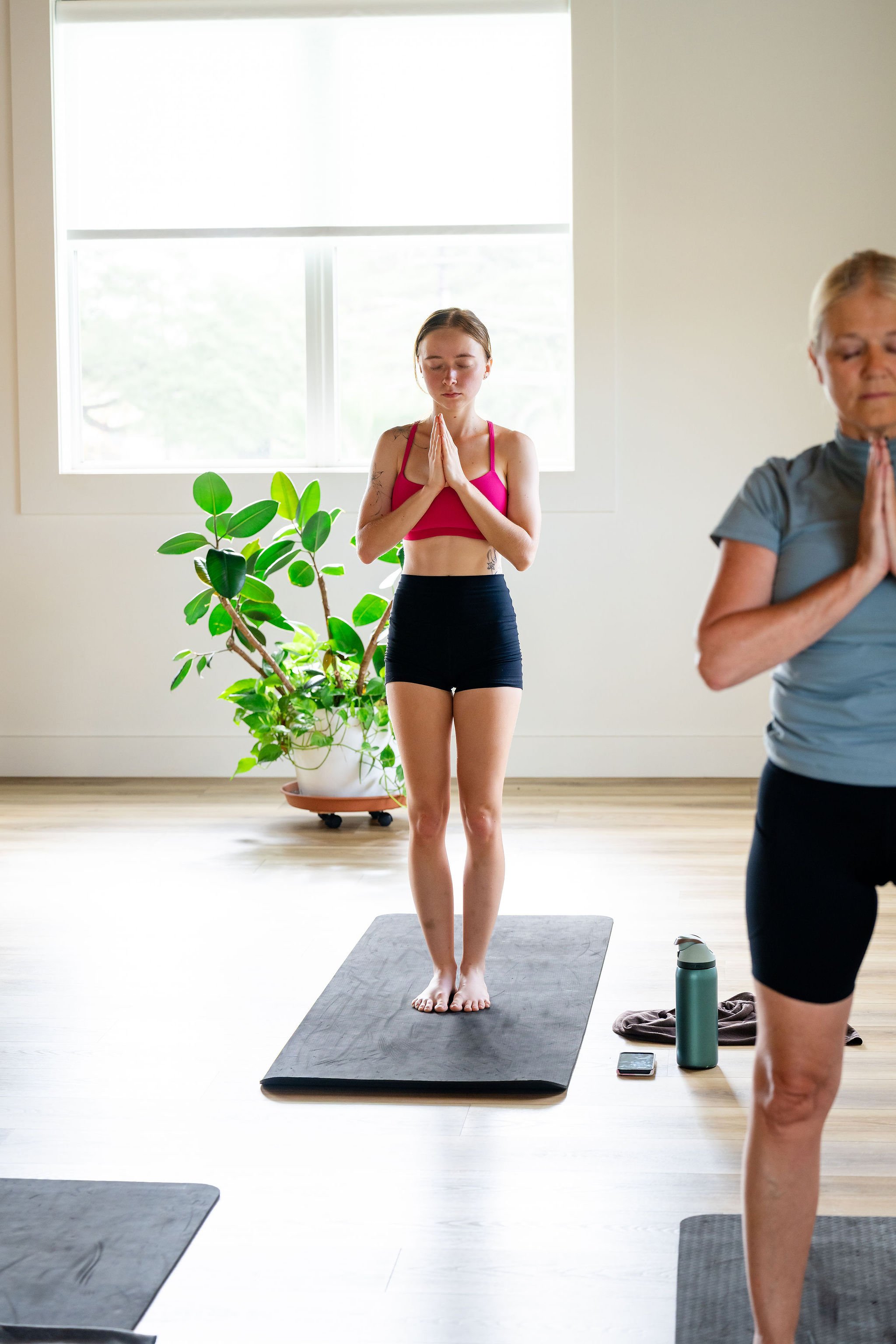 Women doing yoga