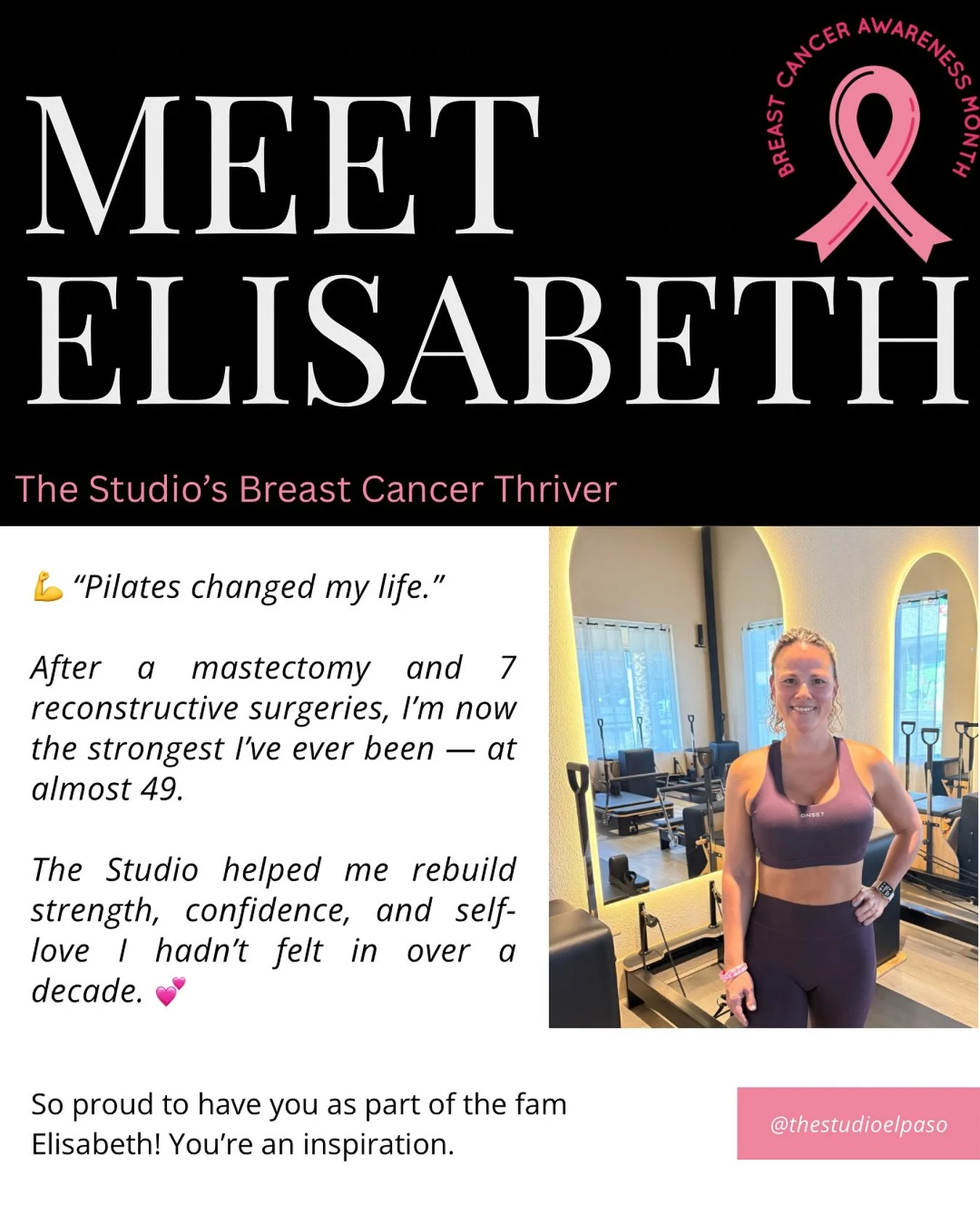 ✨𝗠𝗲𝗺𝗯𝗲𝗿 𝗛𝗶𝗴𝗵𝗹𝗶𝗴𝗵𝘁✨
💗 𝗠𝗲𝗲𝘁 𝗘𝗹𝗶𝘀𝗮𝗯𝗲𝘁𝗵 — 𝗼𝘂𝗿 𝗕𝗿𝗲𝗮𝘀𝘁 𝗖𝗮𝗻𝗰𝗲𝗿 𝗧𝗵𝗿𝗶𝘃𝗲𝗿 + 𝗧𝗼𝘁𝗮𝗹 𝗣𝗼𝘄𝗲𝗿𝗵𝗼𝘂𝘀𝗲 💪
“𝙋𝙞𝙡𝙖𝙩𝙚𝙨 𝙘𝙝𝙖𝙣𝙜𝙚𝙙 𝙢𝙮 𝙡𝙞𝙛𝙚.”
I’m a breast cance