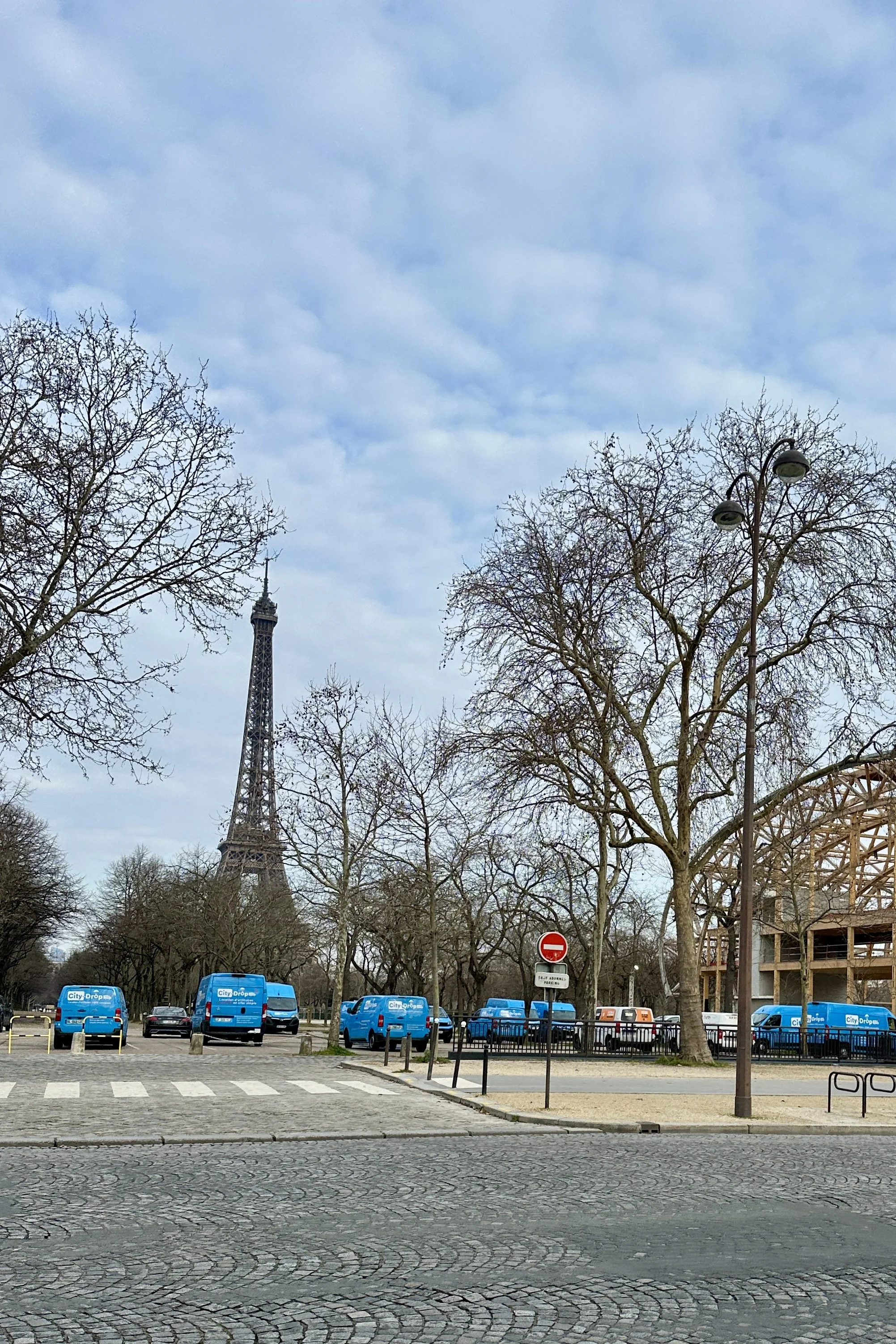 Our first glimpse of the Eiffel Tower! 