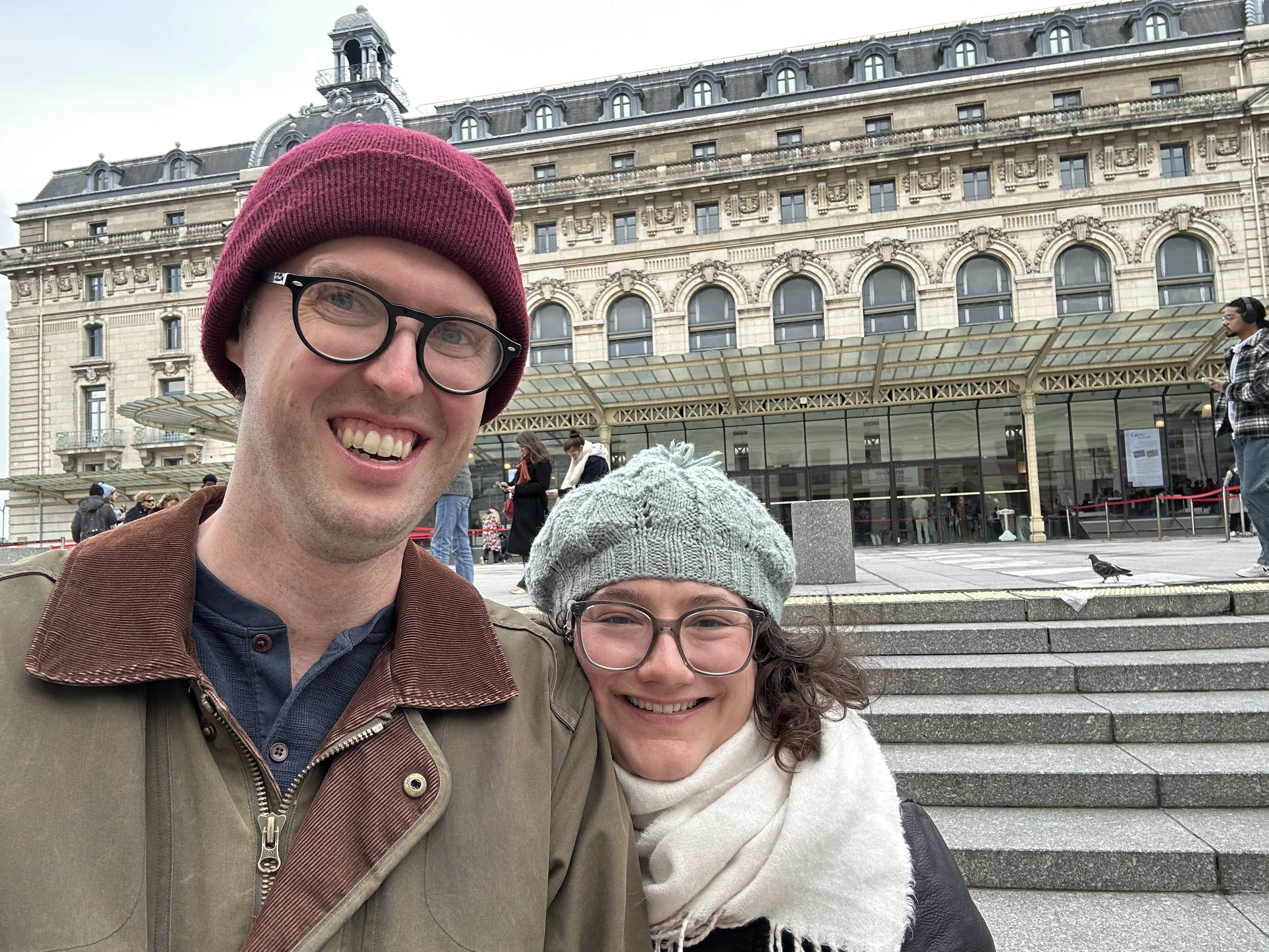 David and Lisa outside the Musée d'Orsay.