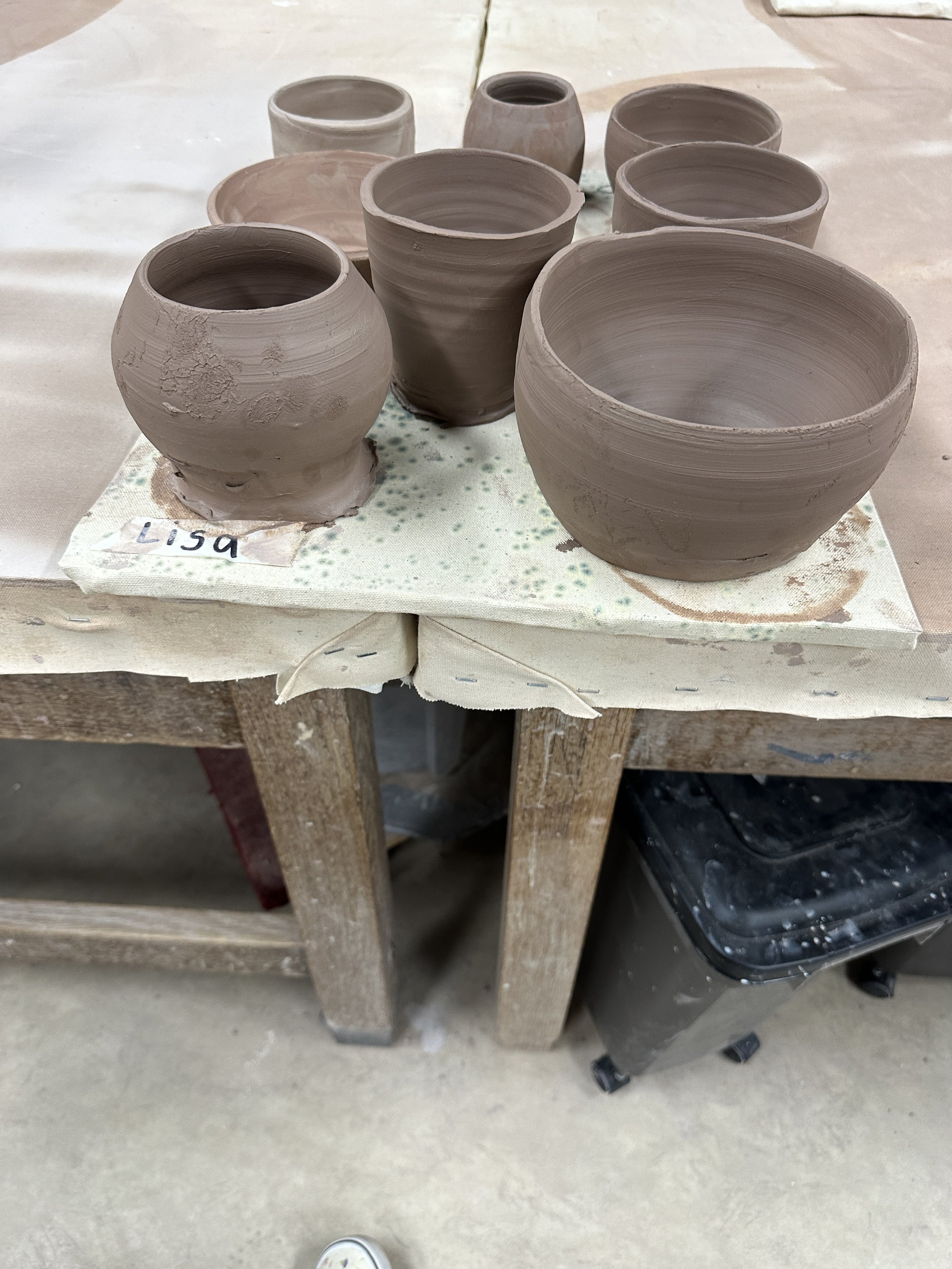 Creations from wheel 101 week 1 and 2