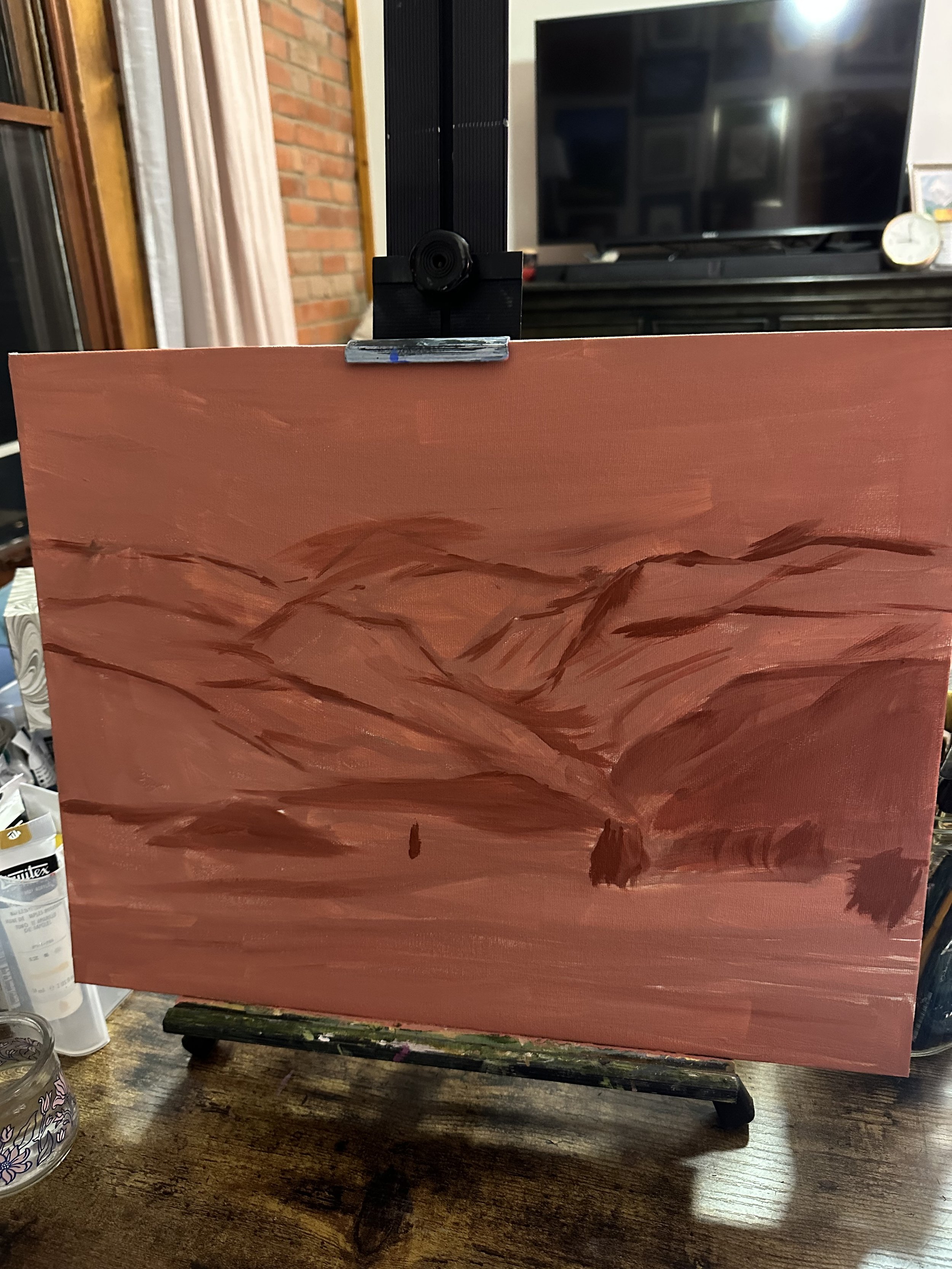 Rough paint outline