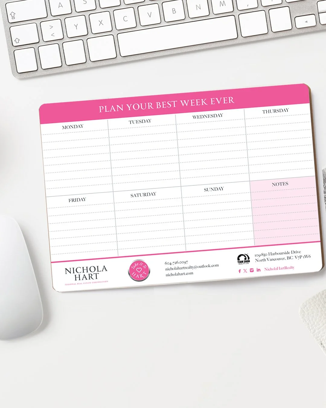MOUSEPAD DESIGN: I love these custom paper mousepads instead of your typical notepad designs. I find them way more useful and easily branded to my clients needs. More likely used and a great reminder of the client's business.⁣

#customnotepad #reales