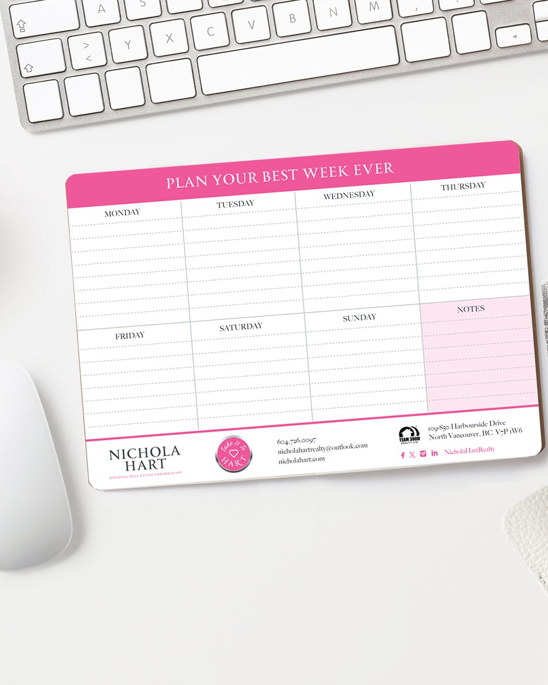 MOUSEPAD DESIGN: I love these custom paper mousepads instead of your typical notepad designs. I find them way more useful and easily branded to my clients needs. More likely used and a great reminder of the client's business.⁣

#customnotepad #reales