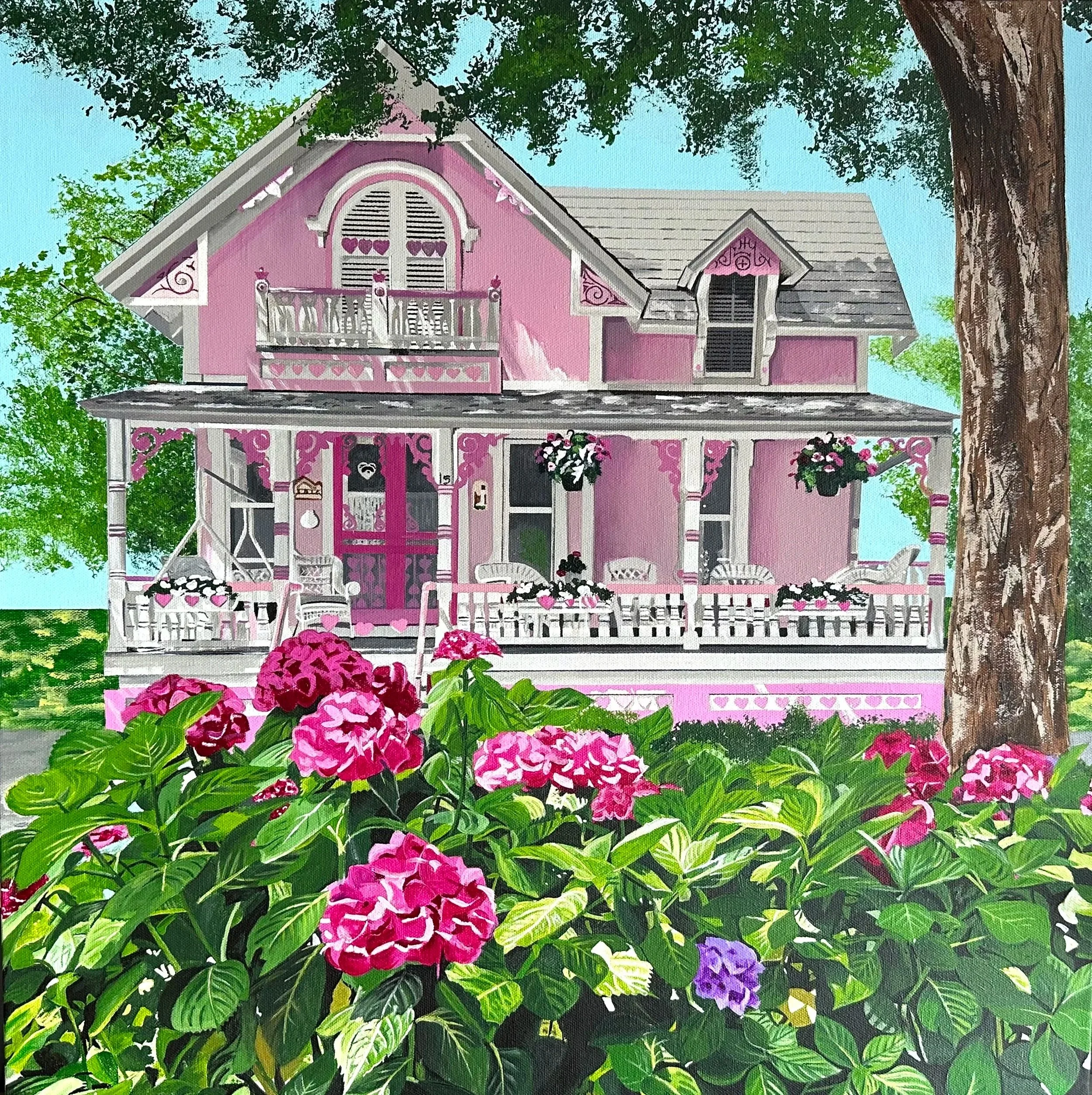 "Gingerbread House on Martha's Vineyard" (24x24) $1,152