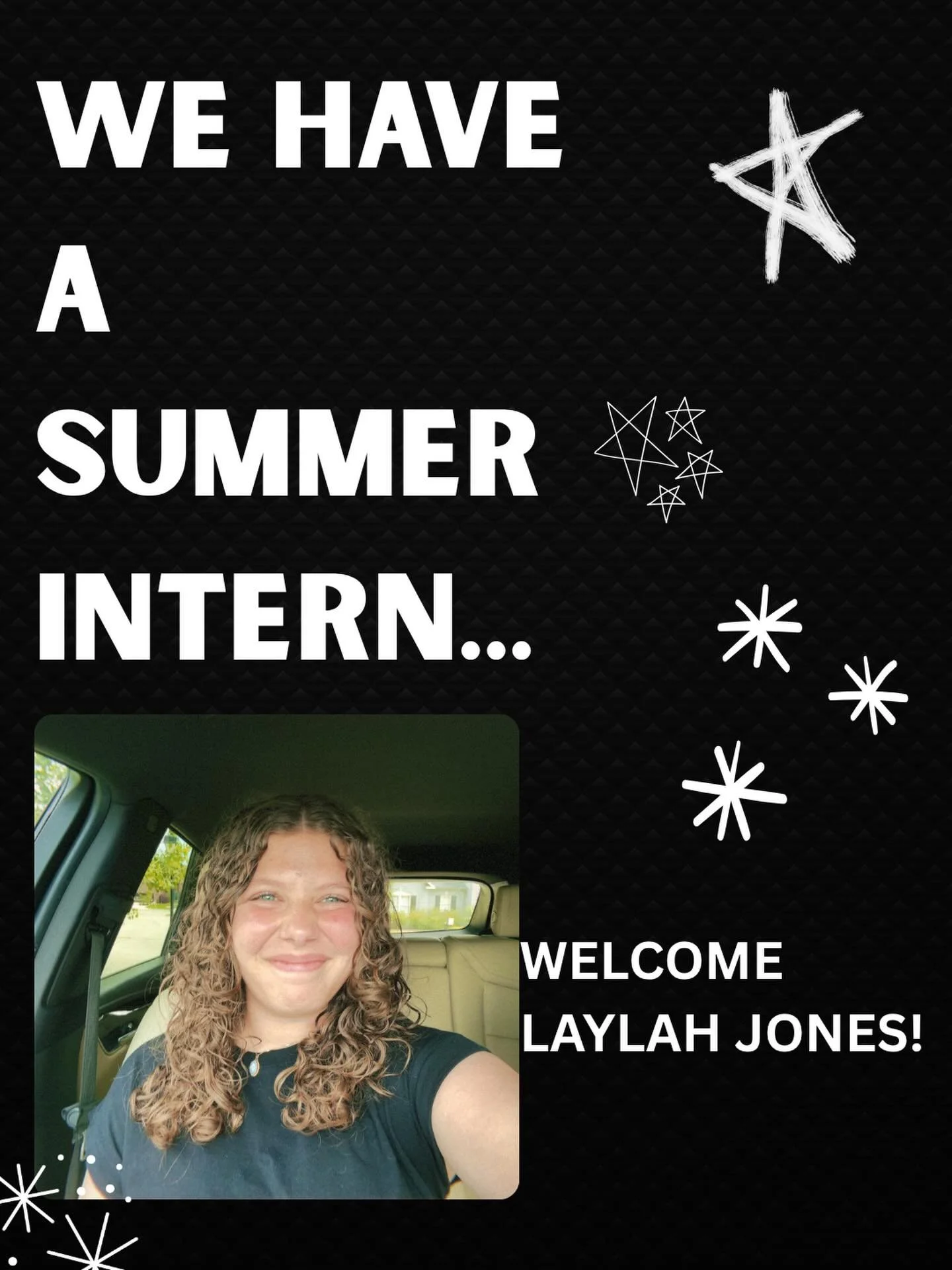 We&rsquo;re so excited to share that we have a summer intern helping us out! 

Laylah will be sitting at the front desk so make sure to say hello when you drop by! She is an incoming junior in high school, plays soccer ⚽️, and does theater 🎭 and she