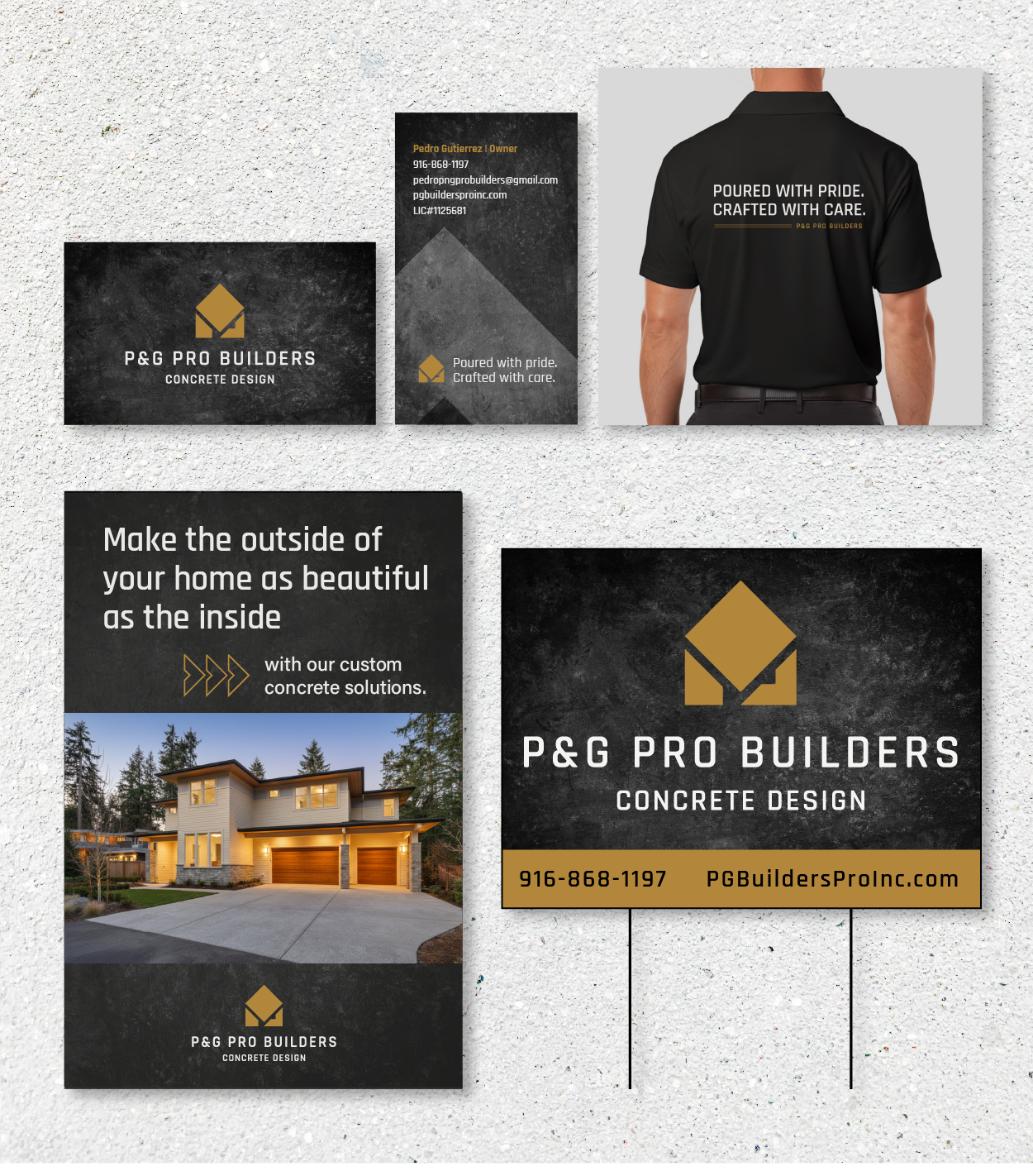P&G Pro Builders — A bold identity designed to communicate strength, reliability, and professionalism from the first impression.