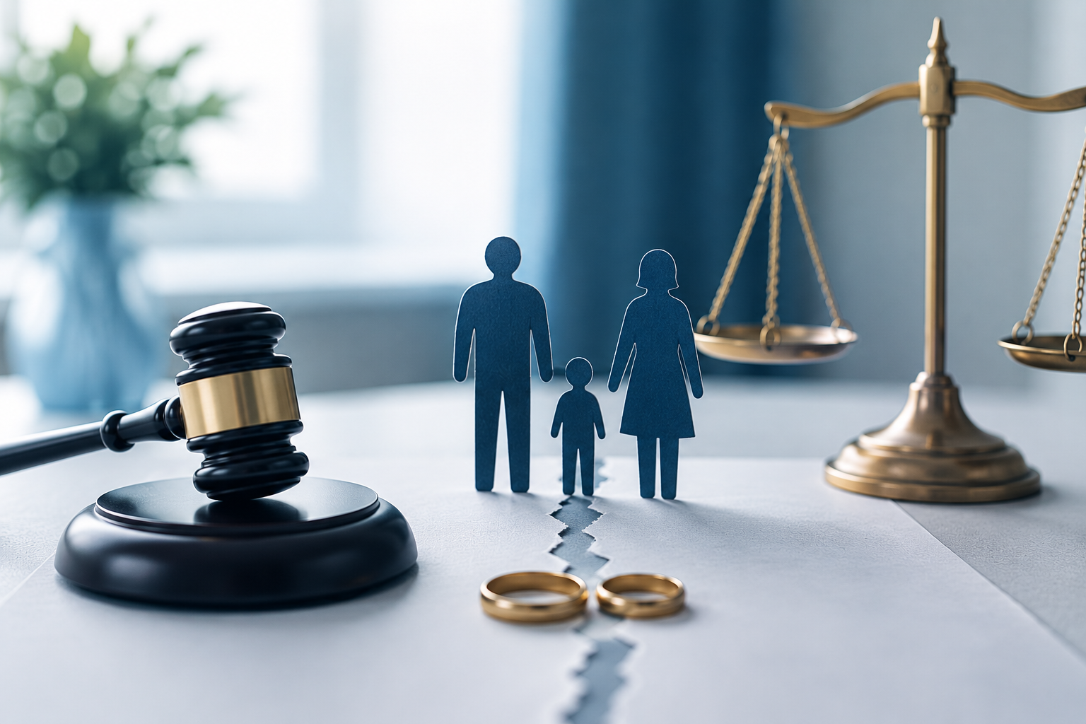 Married couple in the divorce process