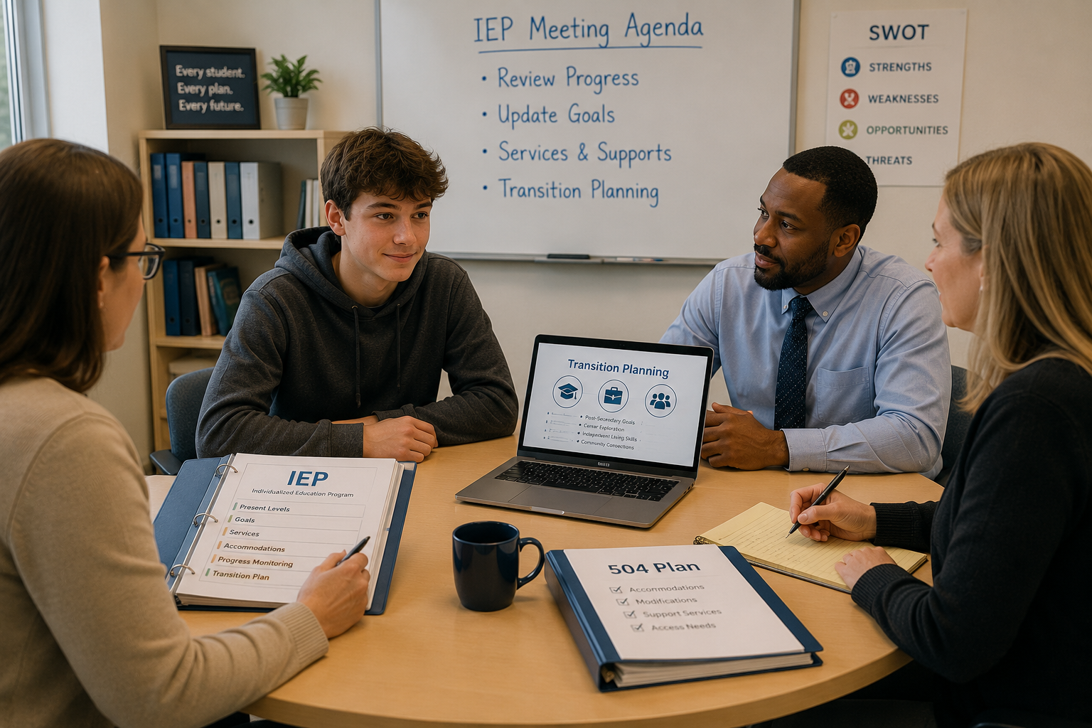 IEP meeting collaboration on transition planning