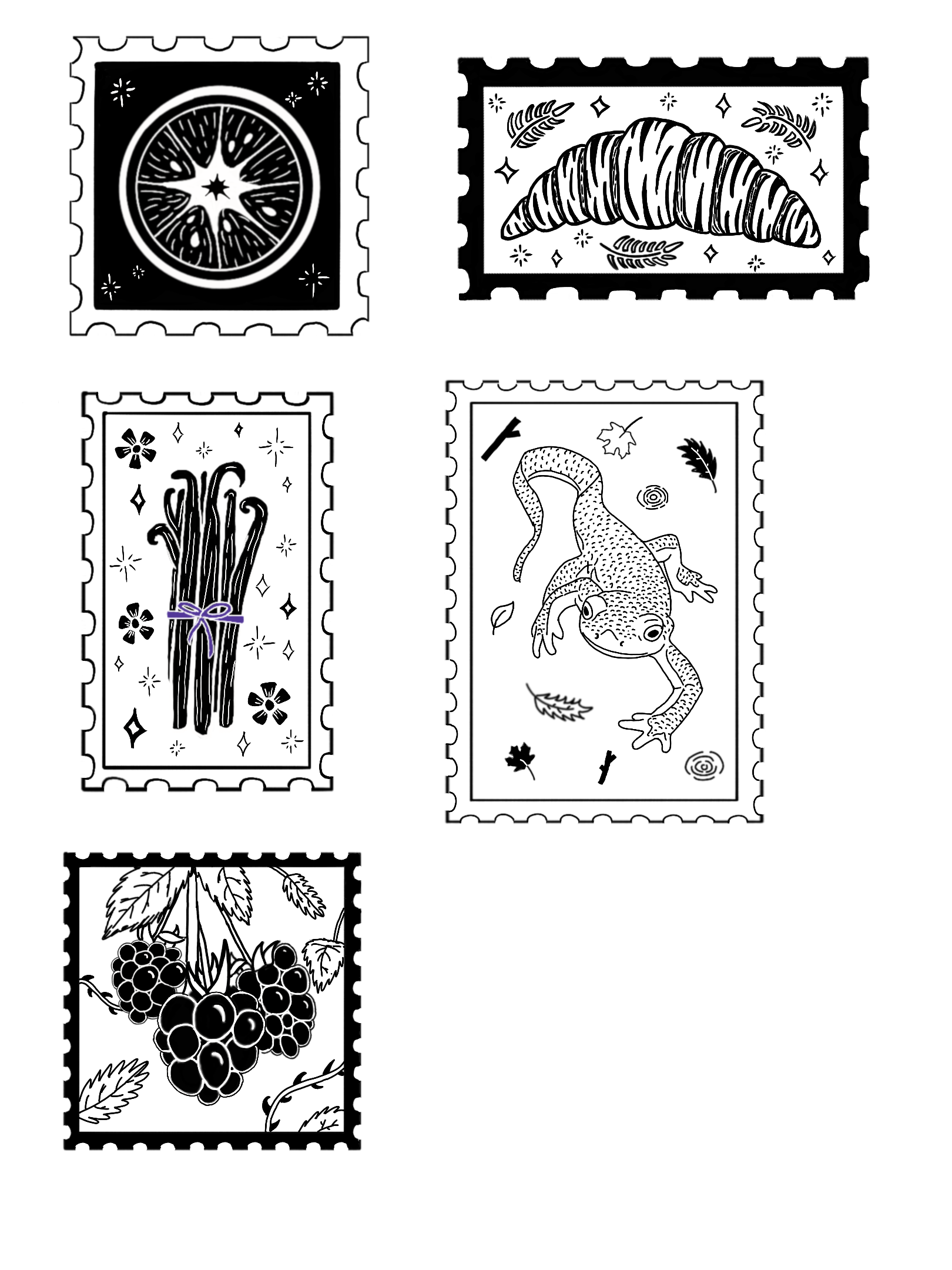 Postage Stamp Tattoo Designs, 2026, Procreate