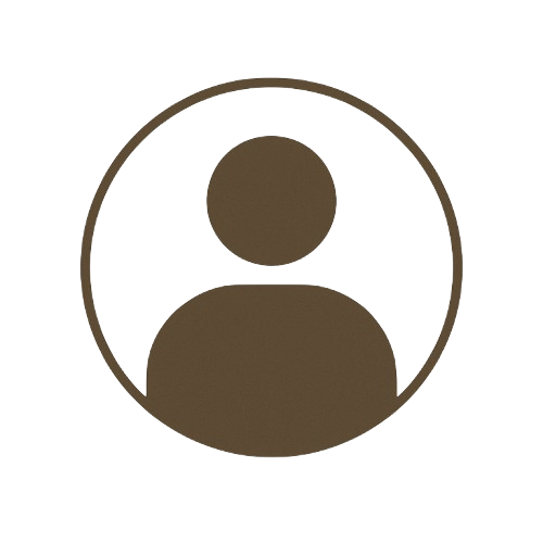 Simple user or profile icon in brown