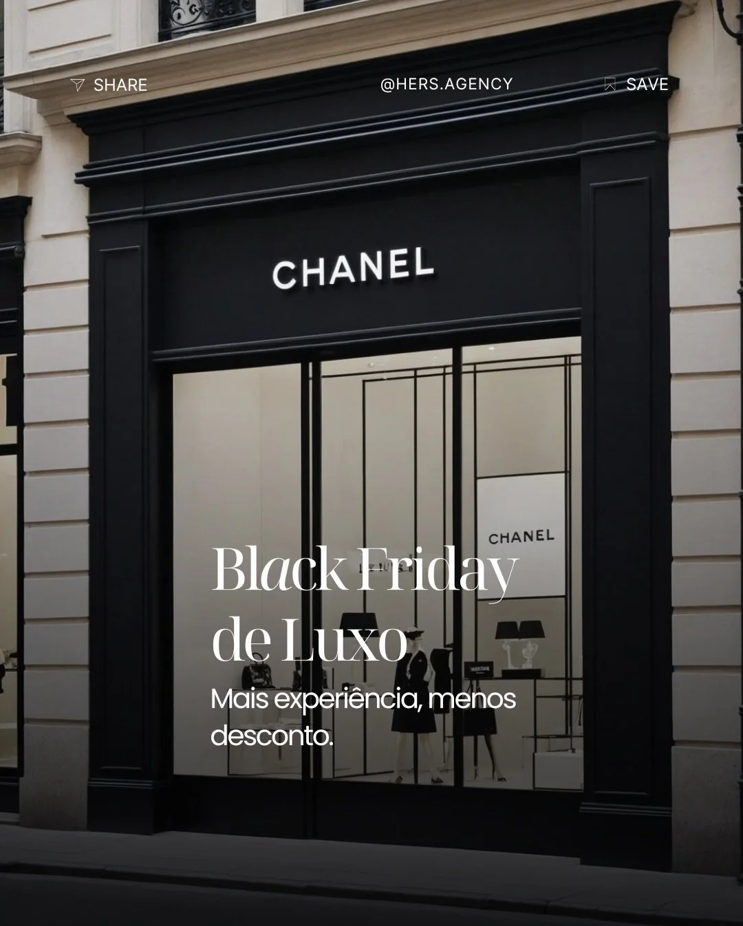 Black Friday no luxo n&atilde;o &eacute; pre&ccedil;o &mdash; &eacute; relacionamento. 
#HersStrategy #BlackFridayDeLuxo