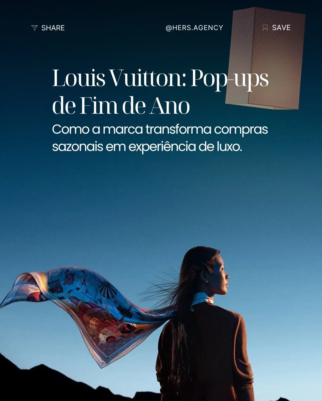 🎄 Quando o Natal vira experi&ecirc;ncia.

A Louis Vuitton usa pop-ups de fim de ano para transformar compras sazonais em desejo, mem&oacute;ria e marca.

Pop-ups bem pensadas n&atilde;o vendem s&oacute; produtos.
Constroem posicionamento.