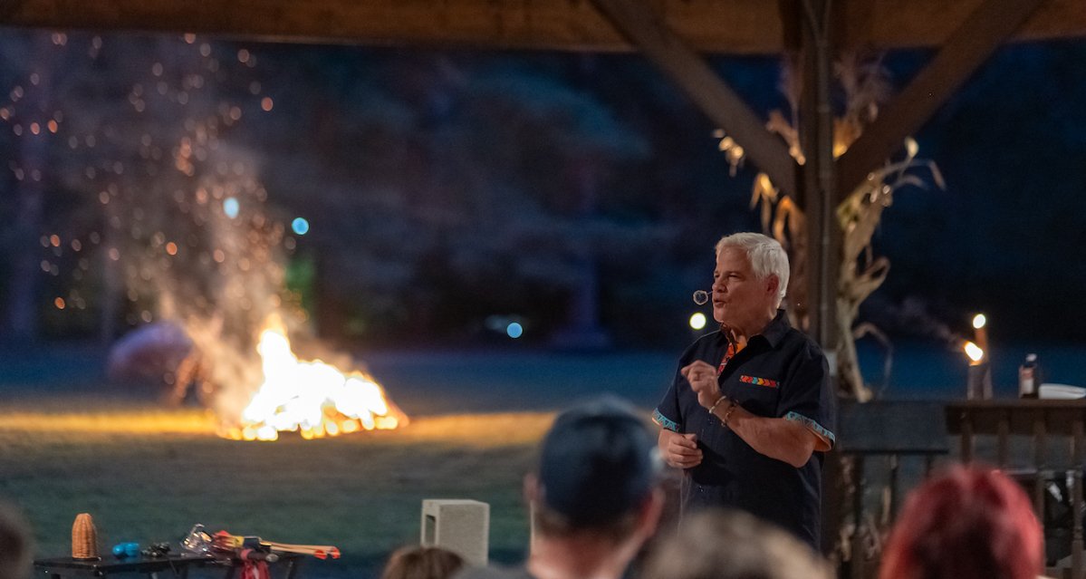 Dave Tuscany, Thru The Fire, LLC, facilitates a firewalking event helping men and women face their fears, test their limiting beliefs and discover the powerful beings they are.