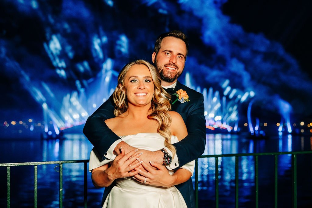 Just married, and fireworks aren&rsquo;t the only thing lighting up the sky ✨💙 Cheers to a love that sparkles brighter than any display! 💍

Photo Love: @mariariboliphotography 

#FairyTalesAndWeddingBells #JustMarried #FireworksAndForever #HappilyE