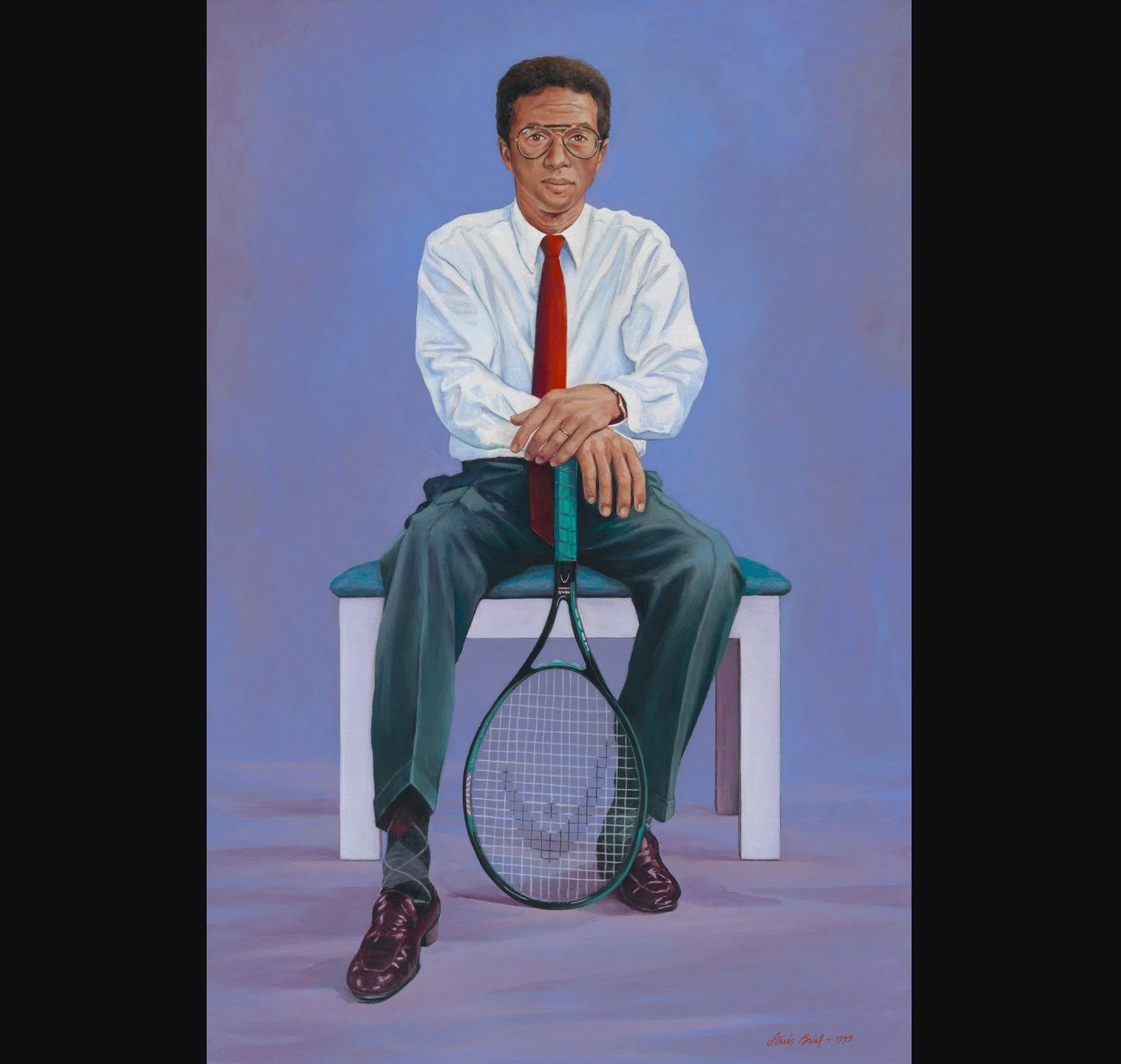 This week in our virtual Drawn to Figures session we're talking about how to draw a seated figure. 

I plan to use this portrait of Arthur Ashe painted by Louis Briel as our sitter. 

I've been watching Wimbeldon over the past several weeks, so I've 