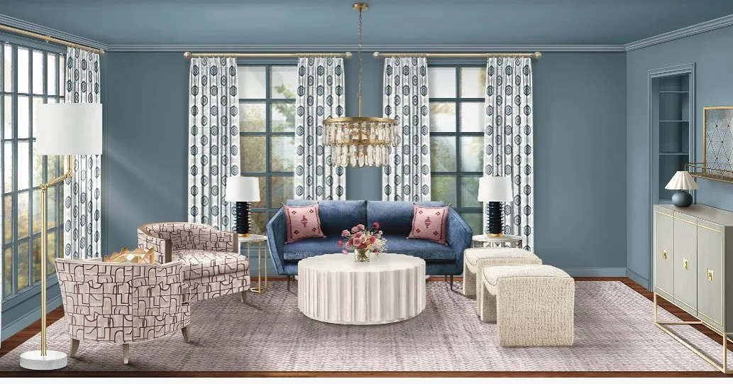 Who wants to sit here with some bubbles!? Blown away by this hand-drawn rendering by @olga_shcherban.art of a recently completed design for a very excited client.