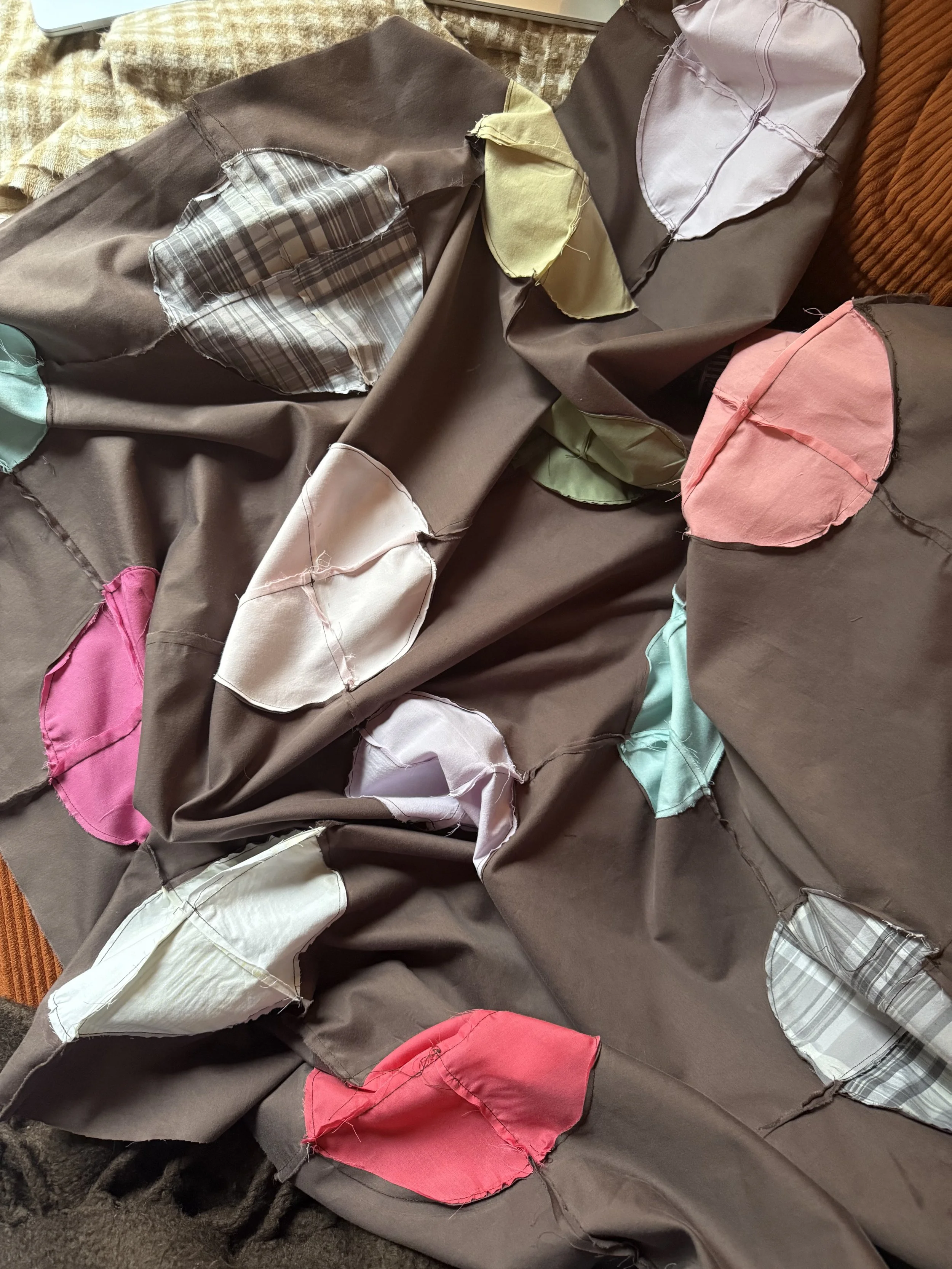back of the piecing