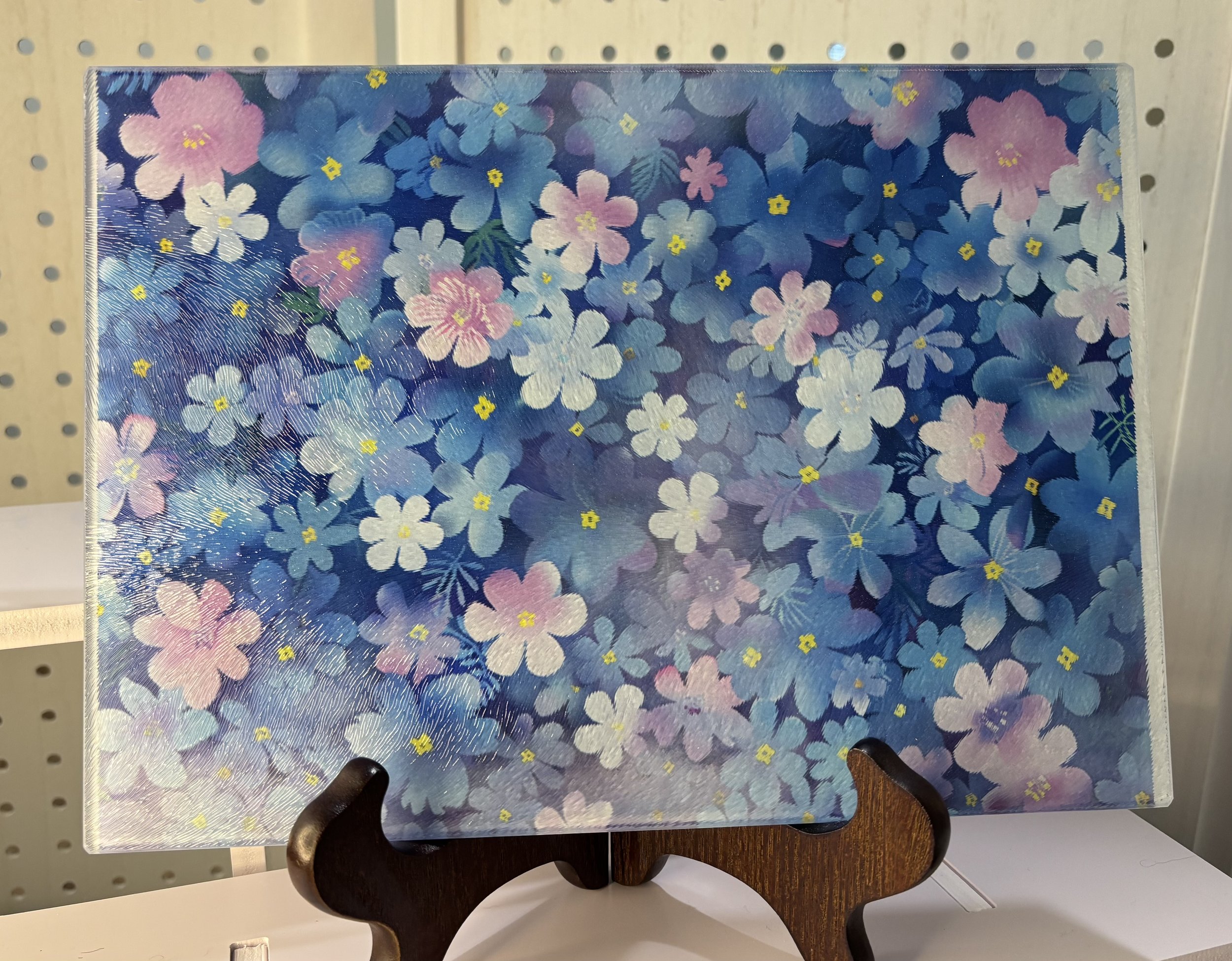 Flower Print Cutting Board