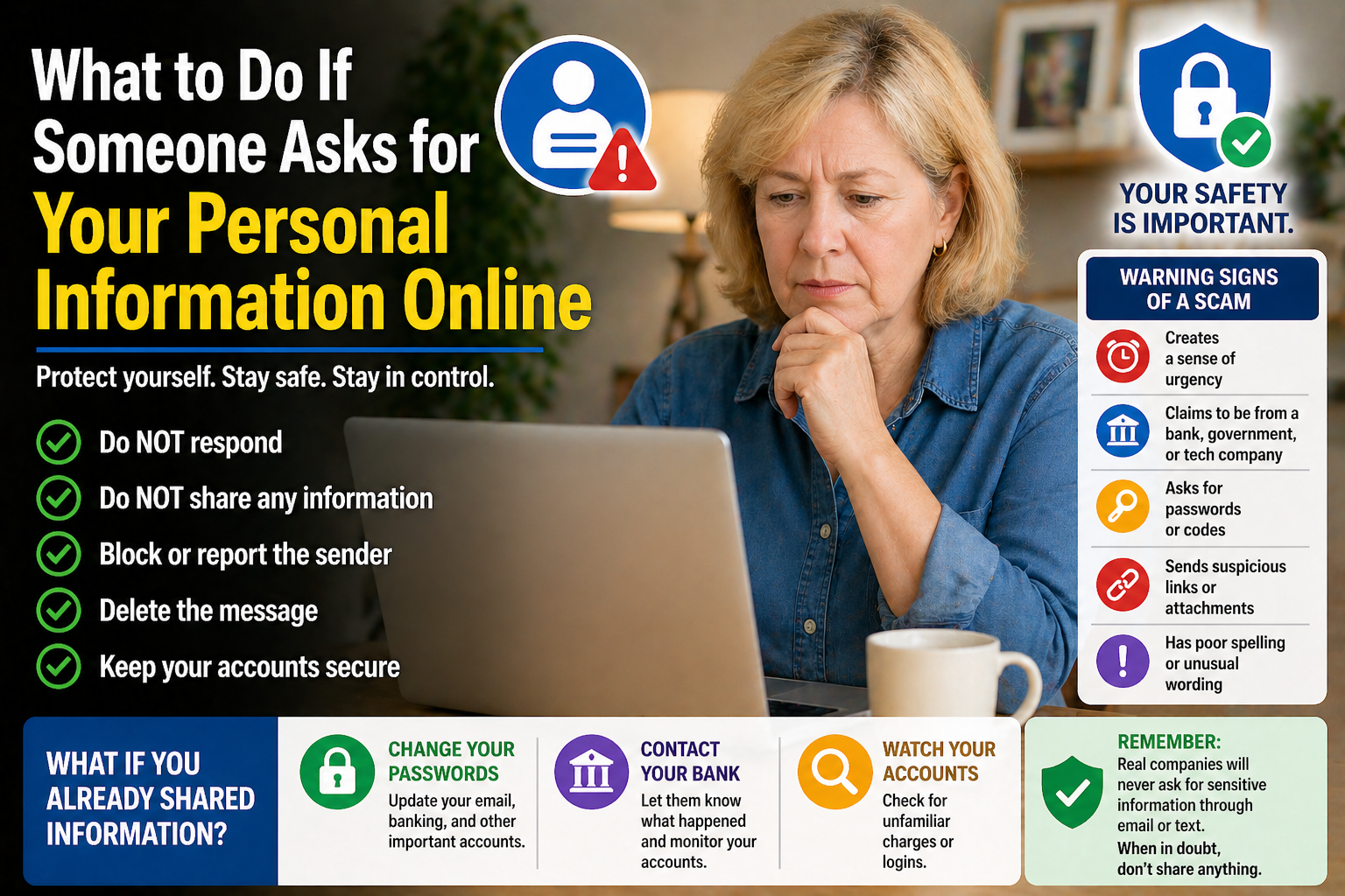 What to Do If Someone Asks for Your Personal Information Online