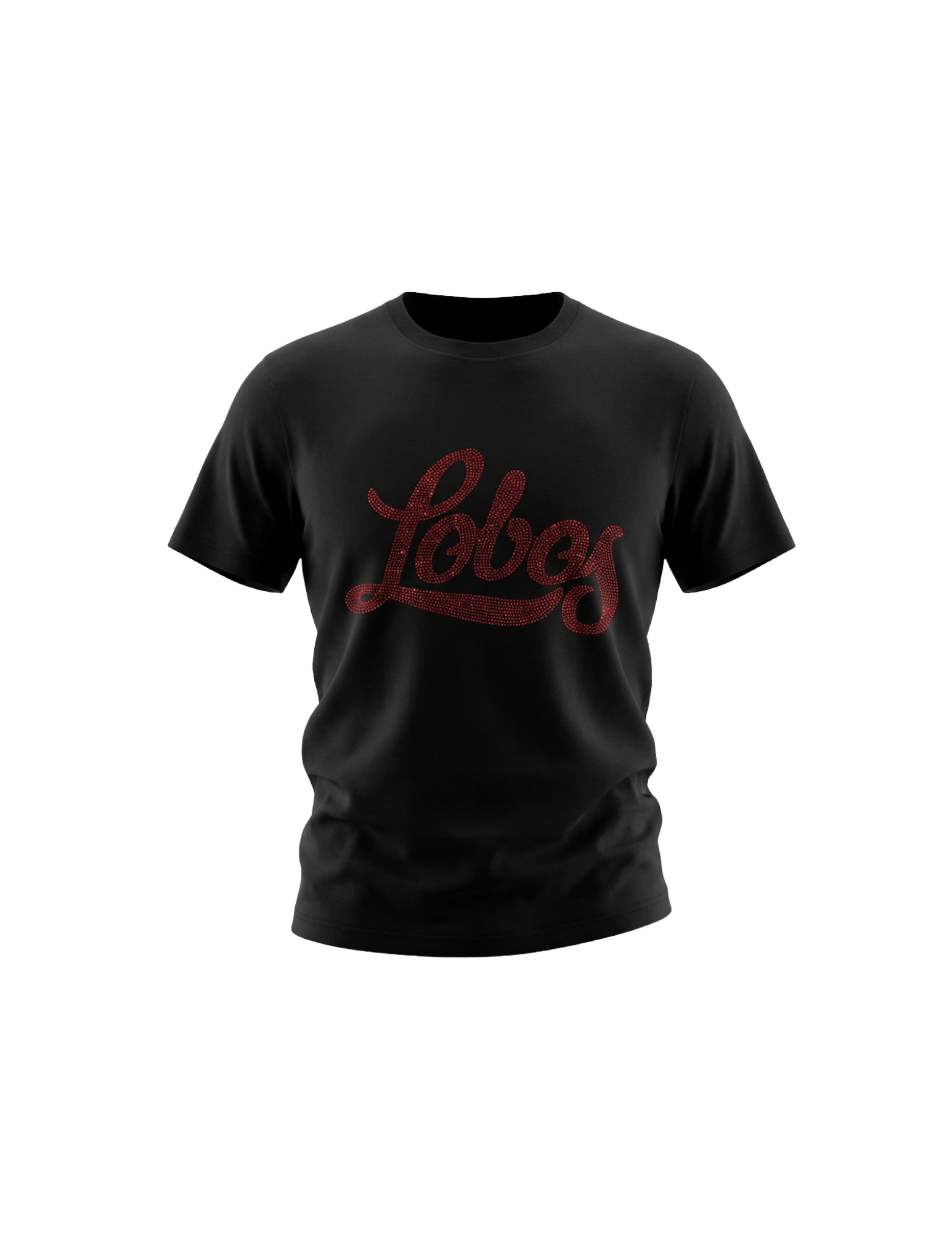 Lobos Rhinestone Tee Red