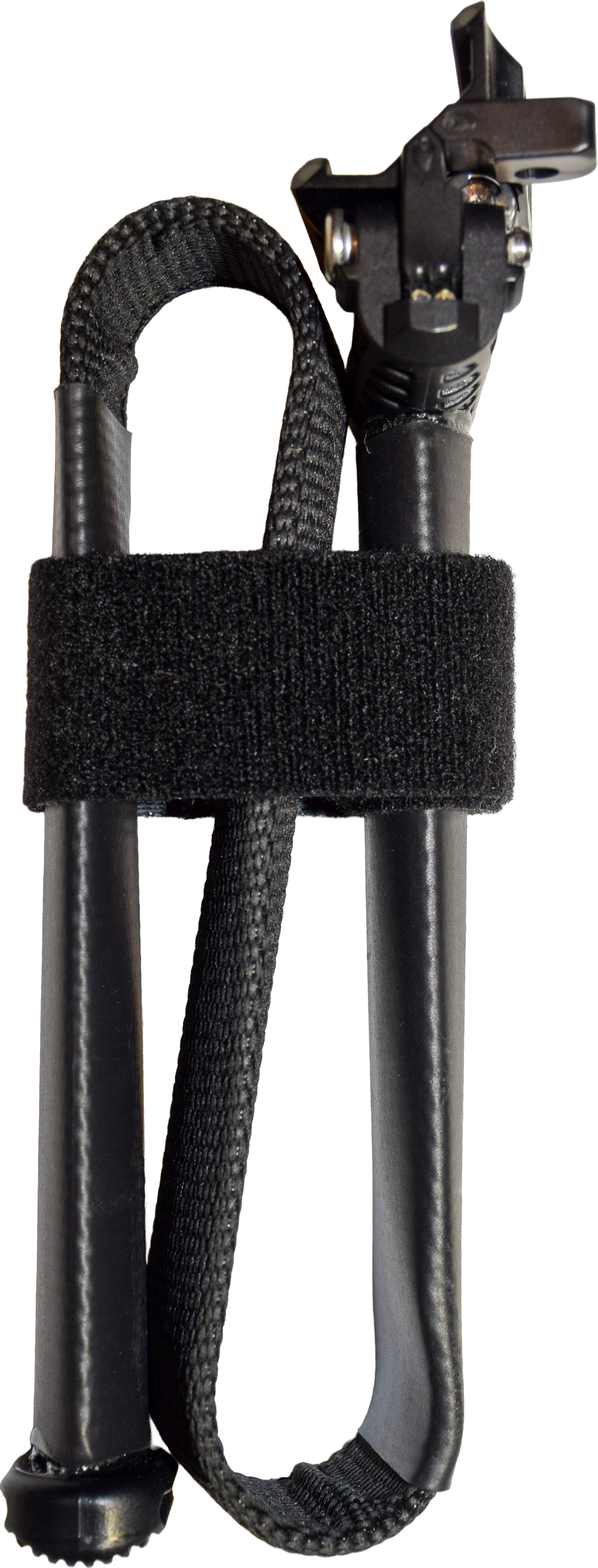 3rd Point pistol shoulder stock folded up for storage, snap on