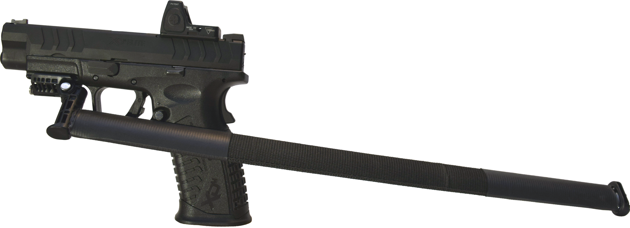 3rd Point pistol stock installed, side view