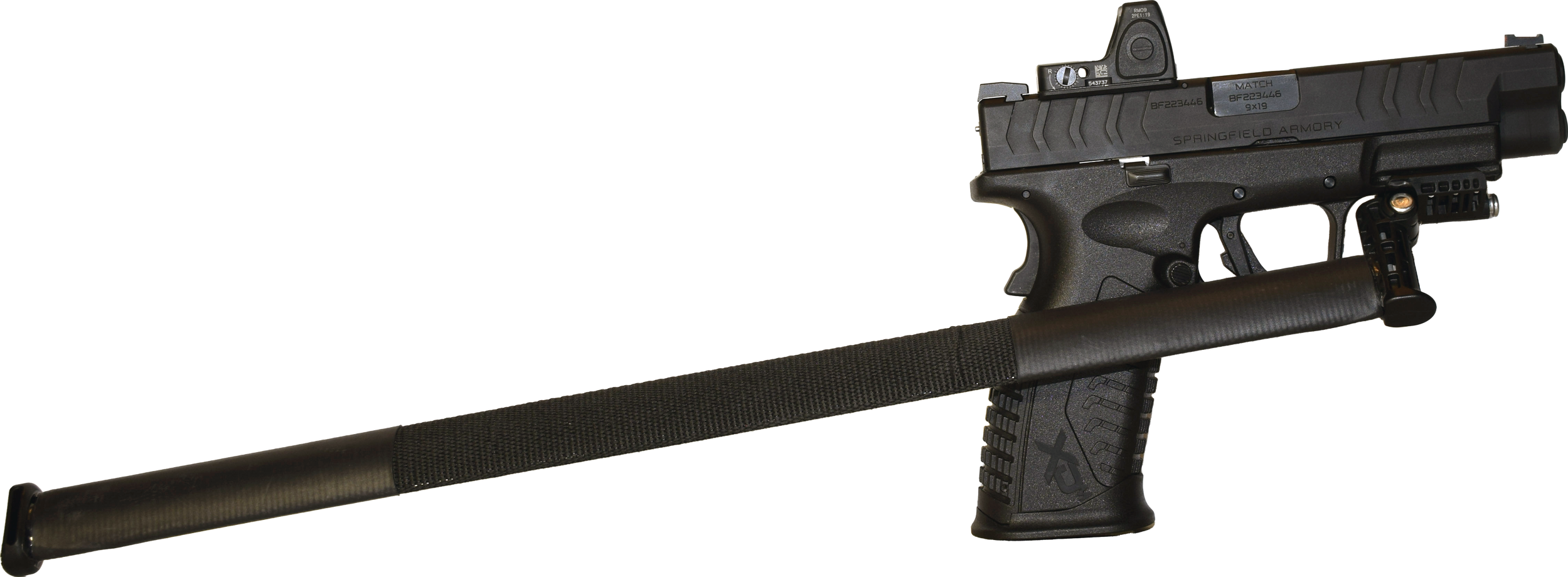 3rd Point pistol stock installed, left hand configuration