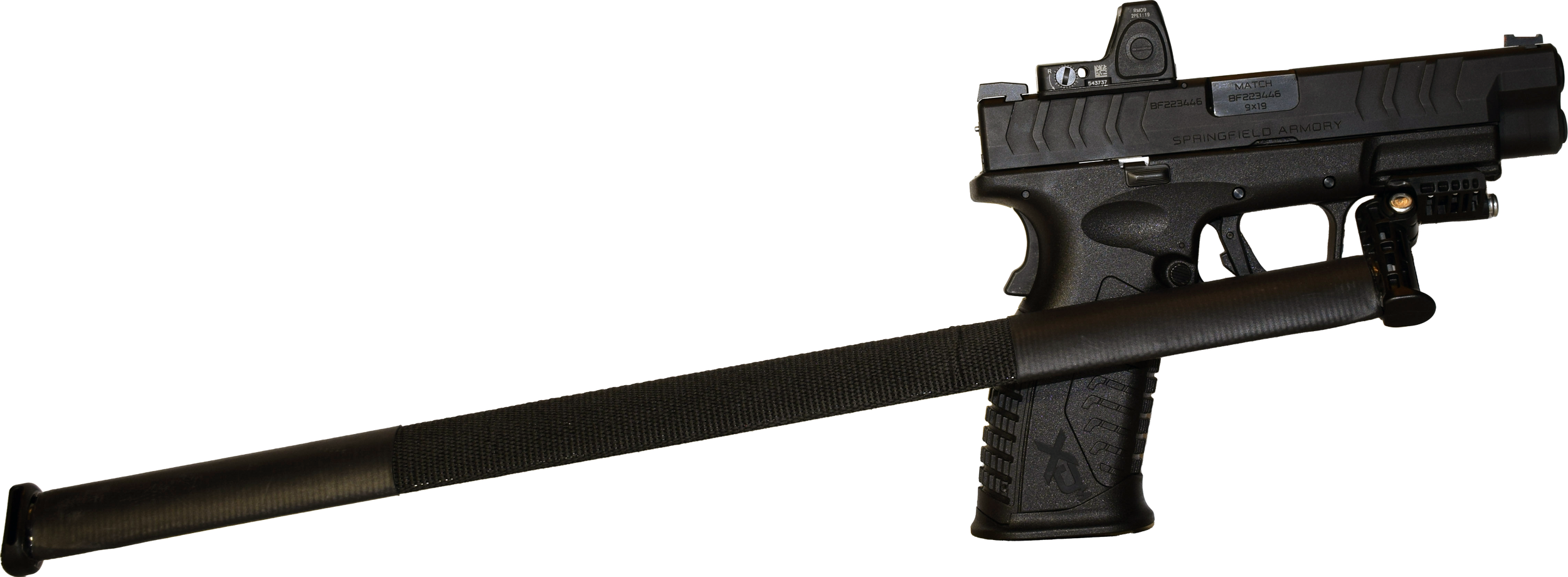 3rd Point pistol stock installed, left hand configuration