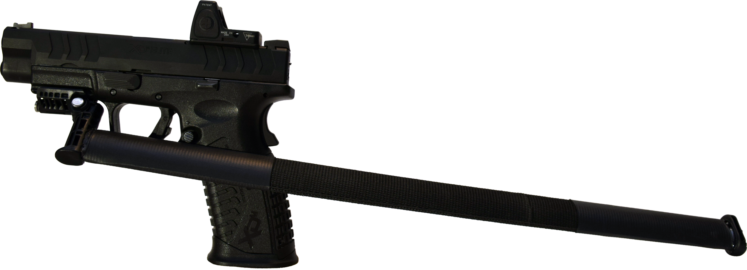 3rd Point pistol stock installed, side view