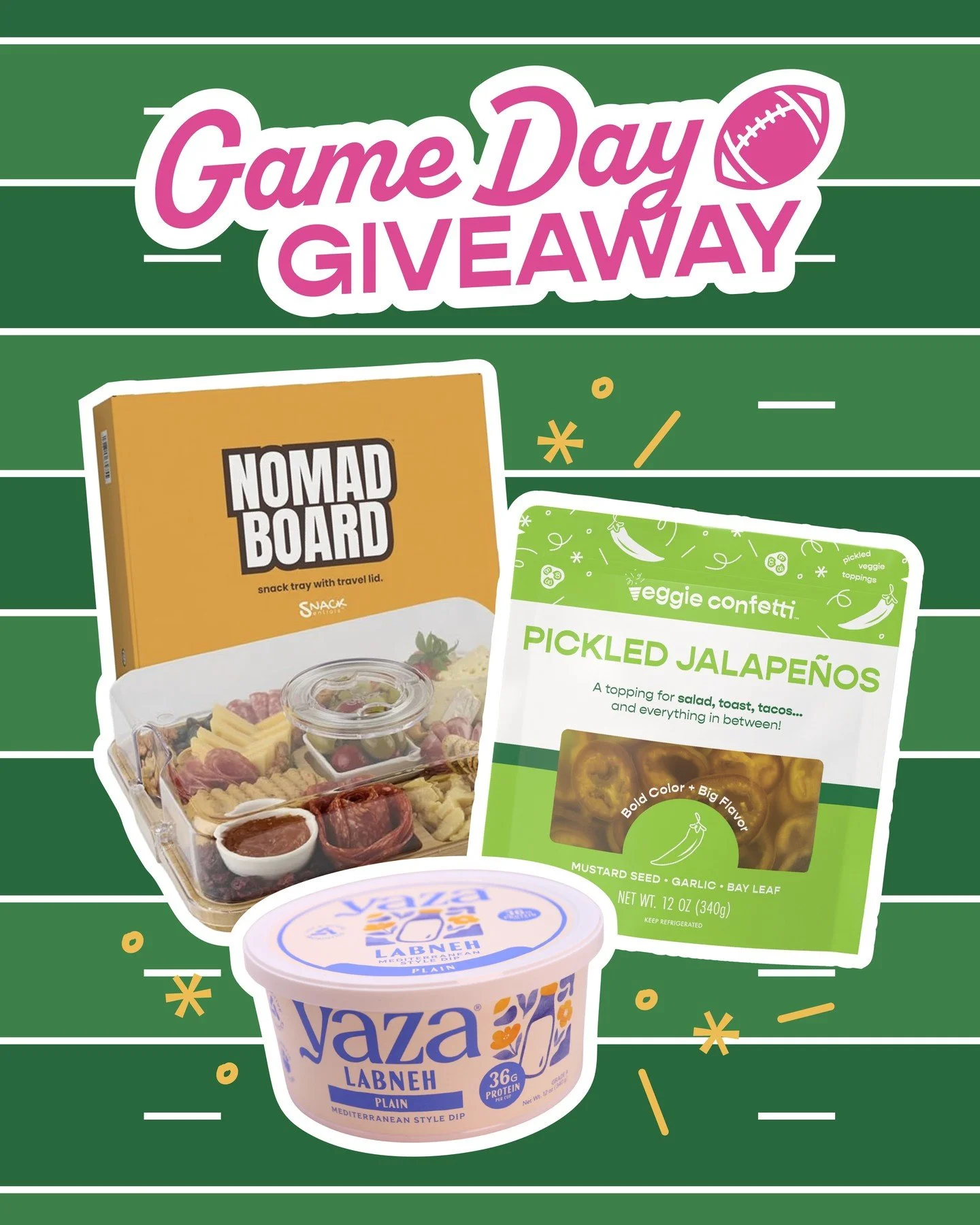 🏈GAME DAY GIVEAWAY🏈

The big game is on the horizon, and nobody wants to show up empty handed, so bring the one thing everyone wants - the snack set up!! We want to help one lucky winner have everything they need for the spread of their dreams.

Wh