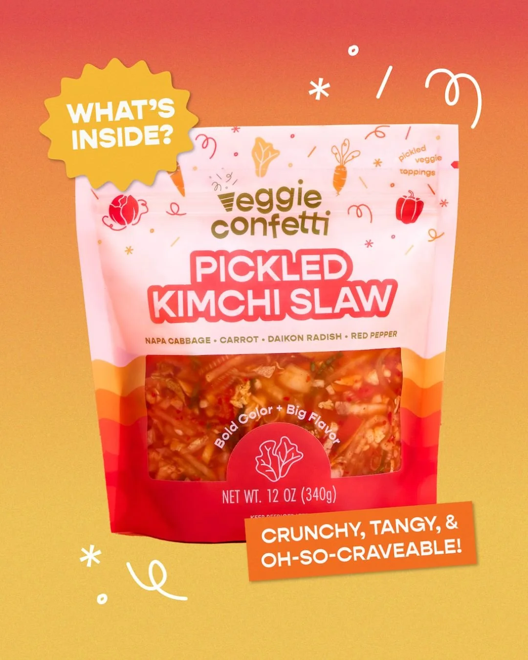 Swipe ➡️ for a closer look at our Pickled Kimchi Slaw 💥🎉🙌

A medley of crisp veggies and vibrant spices that will pack a tangy punch onto any meal!

Now available in select @wegmans !