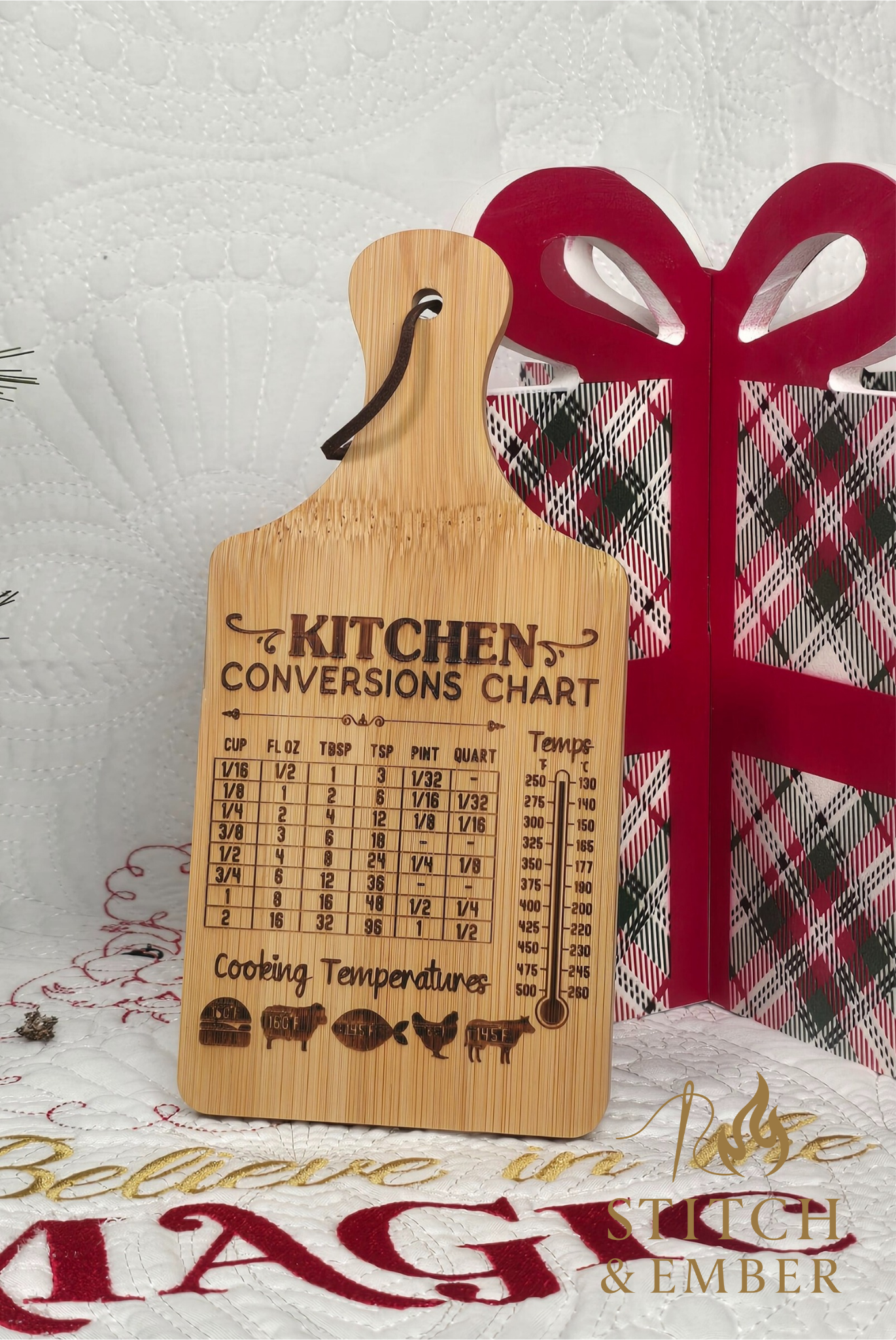 Mini Engraved Measurement Conversion Cutting Board