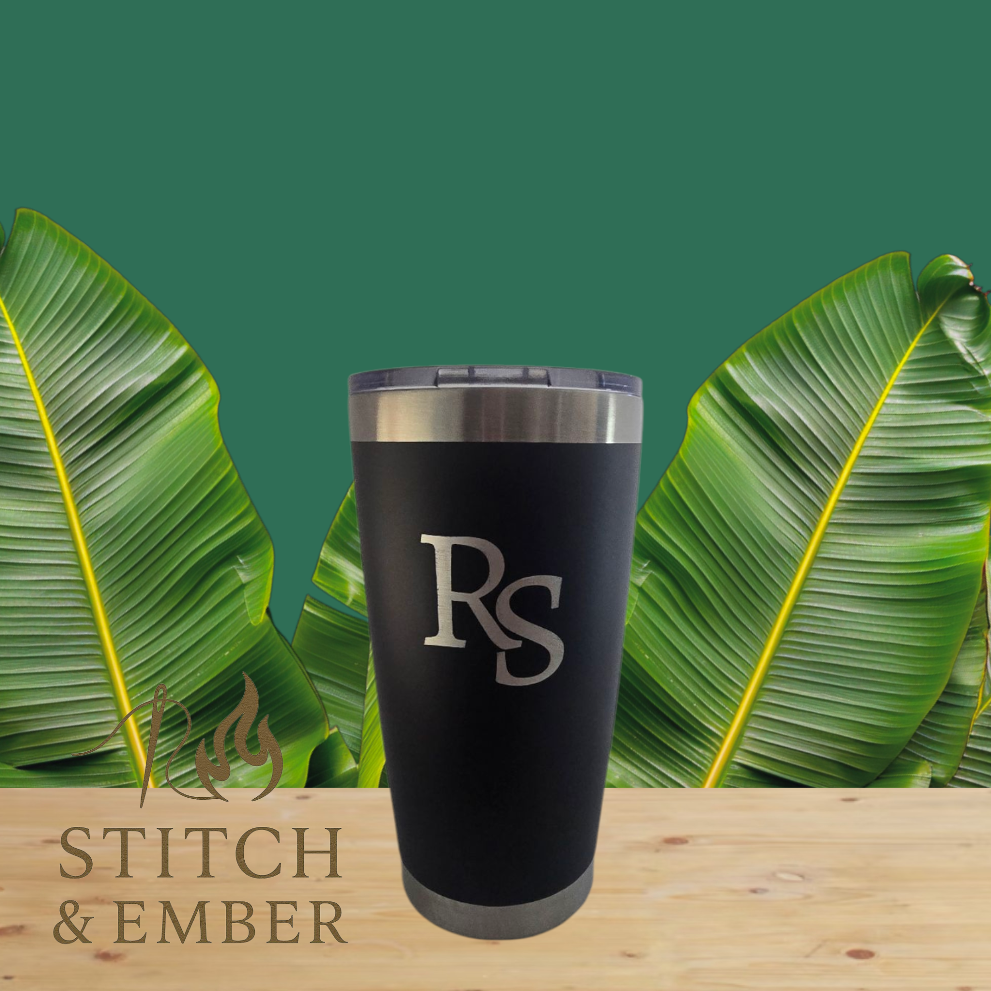 Laser Engraved Monogrammed Tumbler